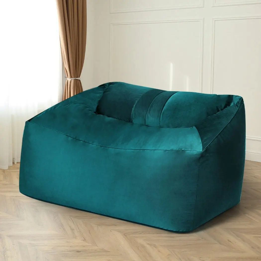 Marlow Bean Bag Chair Cover Soft Velvet Home Game Seat Lazy Sofa 2 Seater 145cm