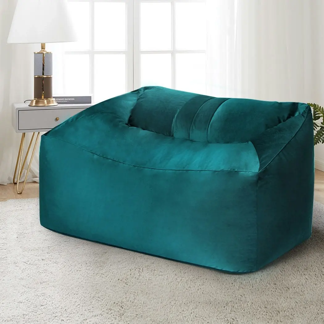 Marlow Bean Bag Chair Cover Soft Velvet Home Game Seat Lazy Sofa 2 Seater 145cm