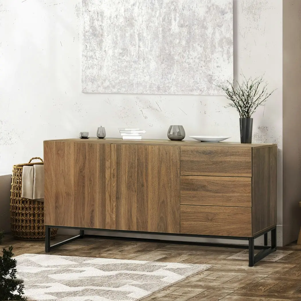 Levede Buffet Sideboard Storage Cabinet Drawers Cupboard Kitchen Hallway 138CM