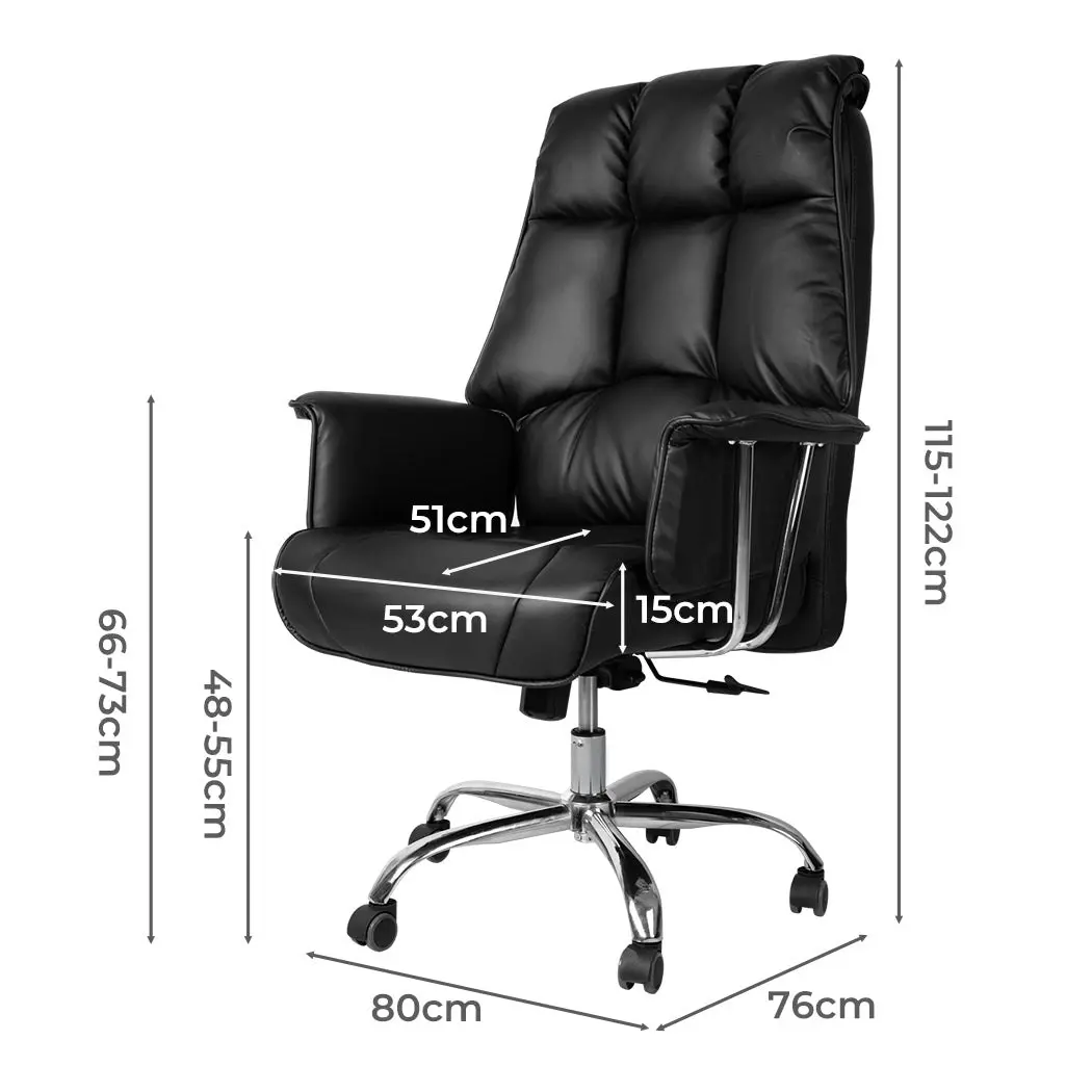 Levede Office Chair Futon Gaming Computer PU Leather Chairs Executive Seat Work