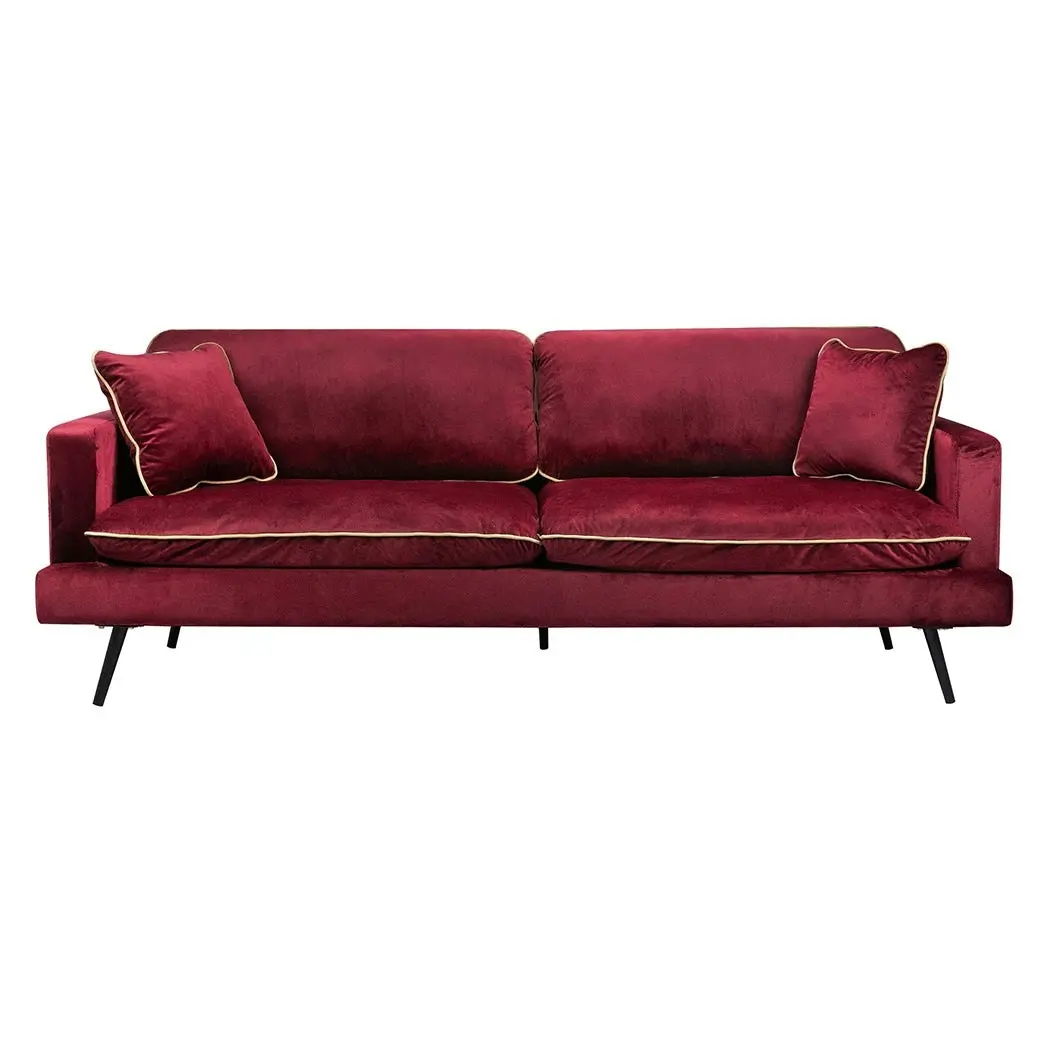 Levede 3 Seater Sofa Chair Italian Velvet Couch Lounge Armchair Recliner 210cm