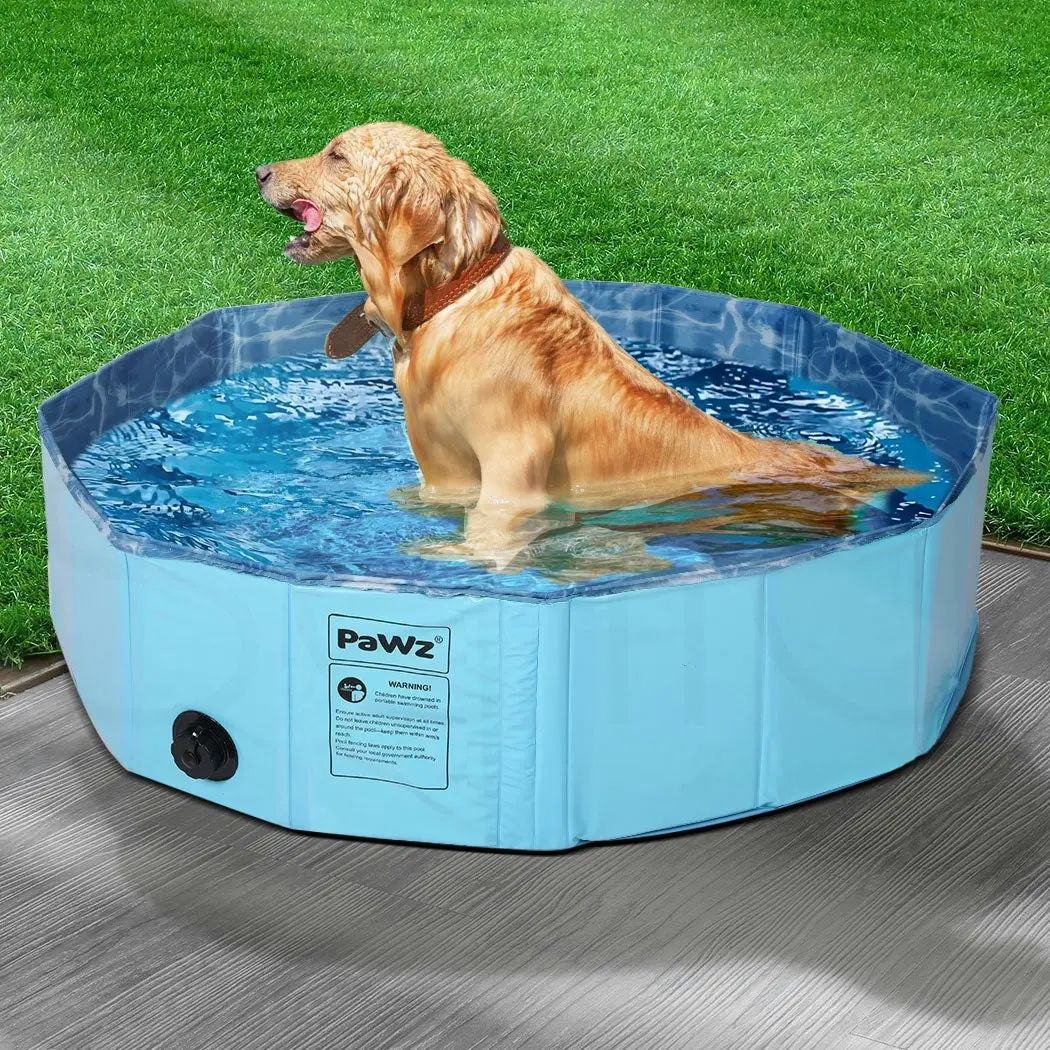 Pawz Folding Swimming Pool Dog Cat Washing Bath Tub Portable Summer Outdoor M