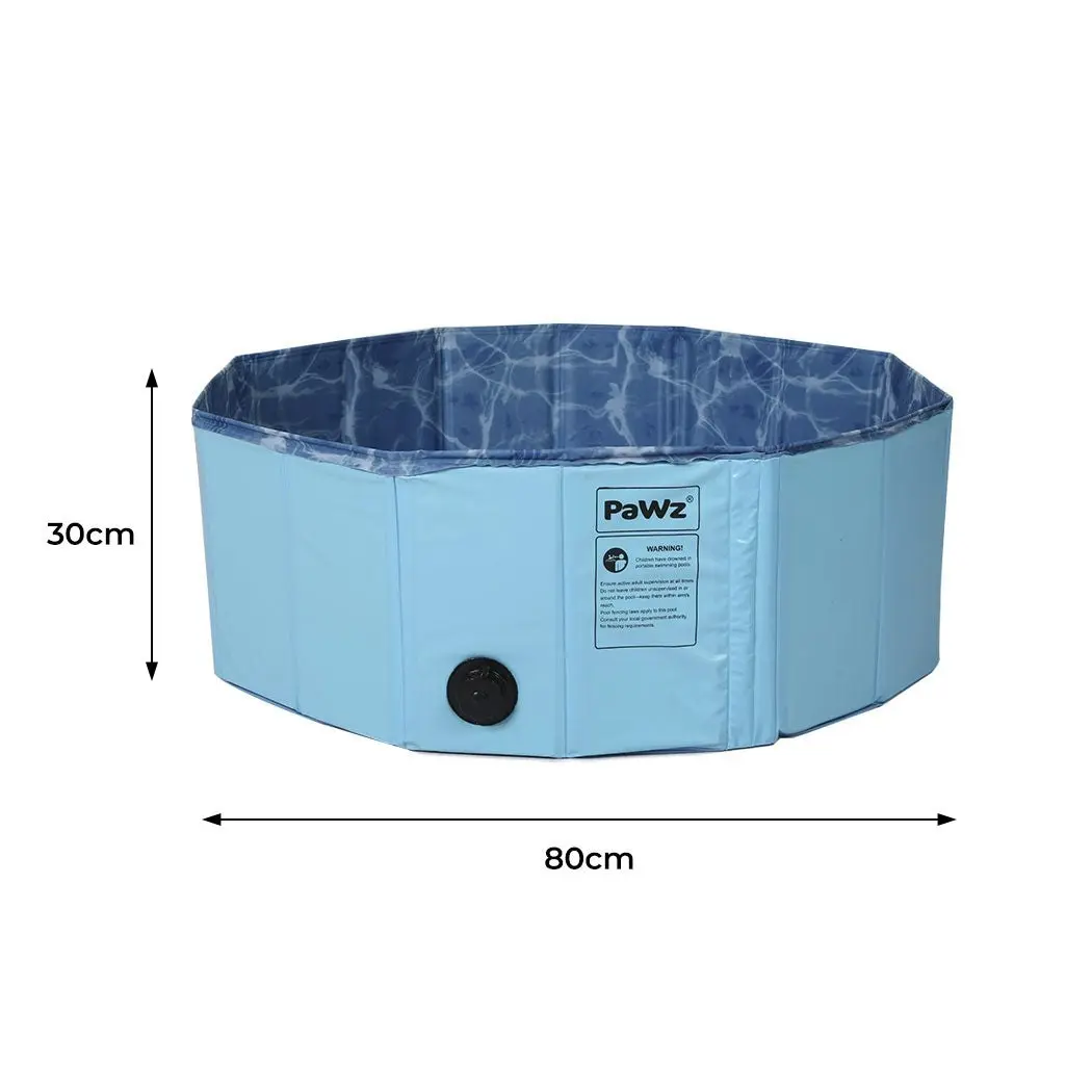 Pawz Folding Swimming Pool Dog Cat Washing Bath Tub Portable Summer Outdoor M