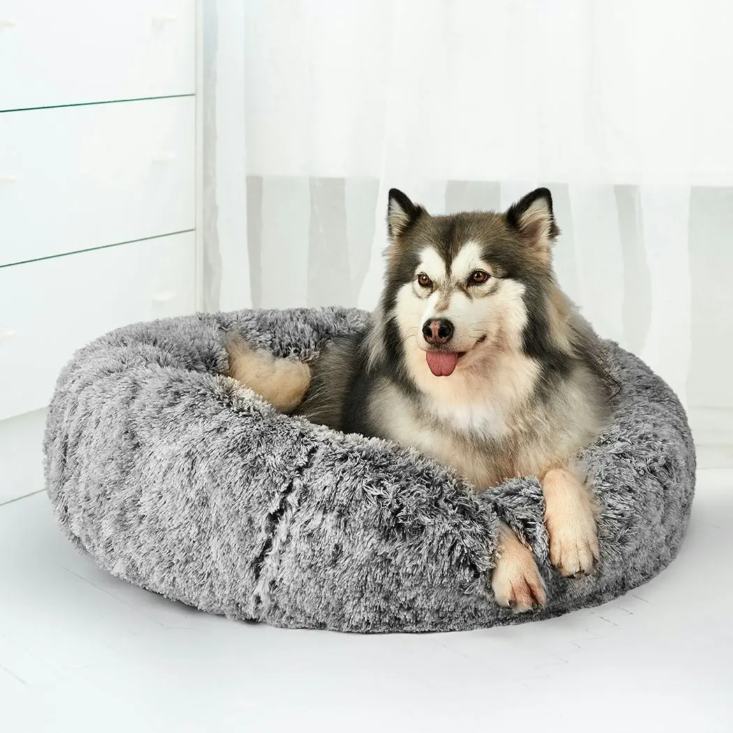 Pawz Replaceable Cover For Dog Pet Cat Donut Calming Bed Fluffy Round Plush Soft