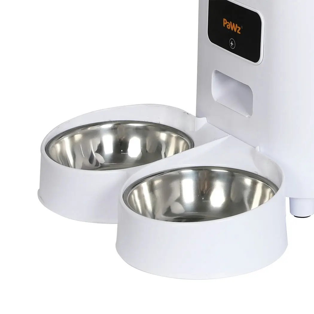 Pawz 5L Automatic Pet Feeder Dog Cat Auto Smart Food Dispenser Timer Feed 2 Bowl