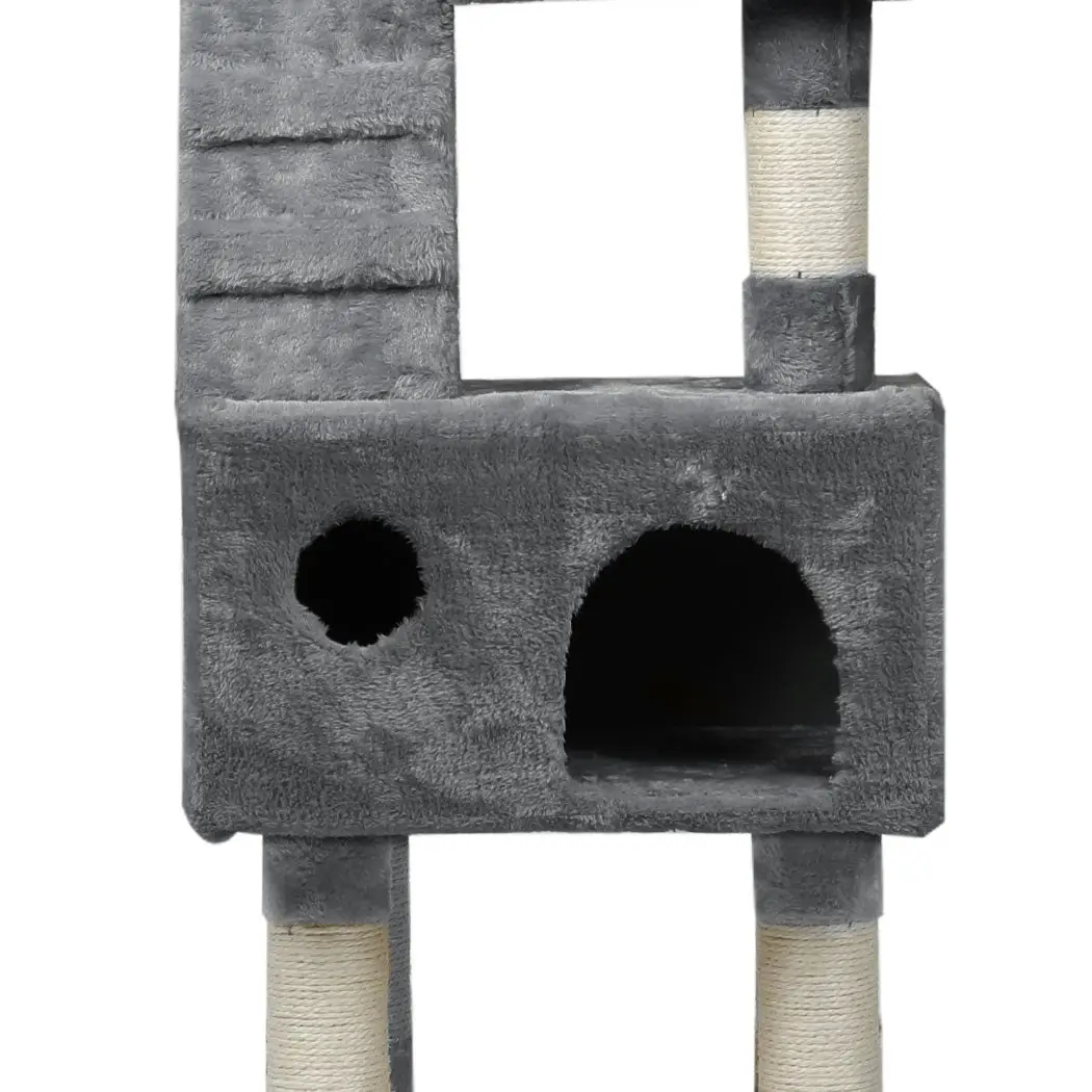 Pawz Cat Trees Scratching Post Scratcher For Large Cats Tower House Grey 141cm