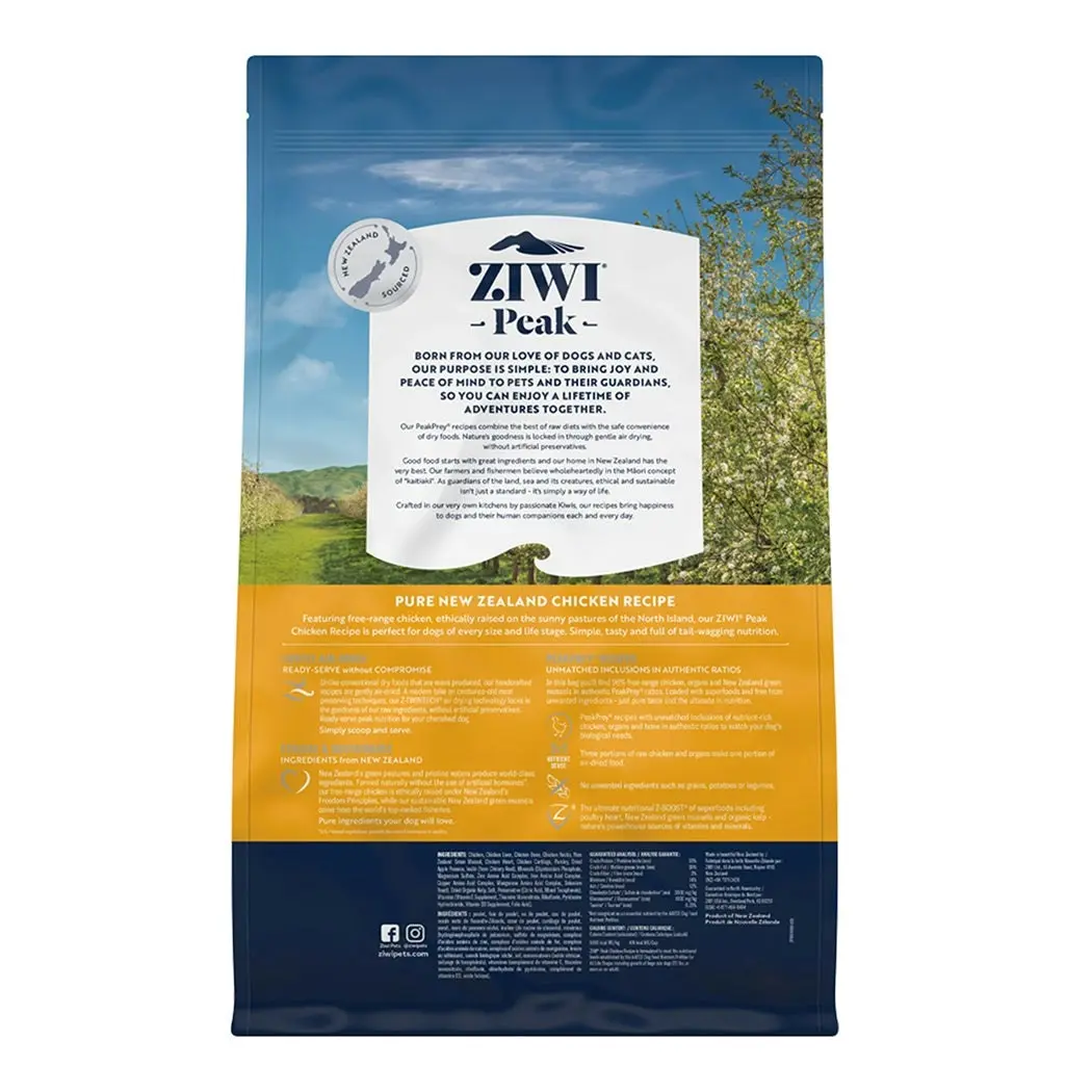 Ziwi Peak Air Dried Dog Food 4kg Chicken