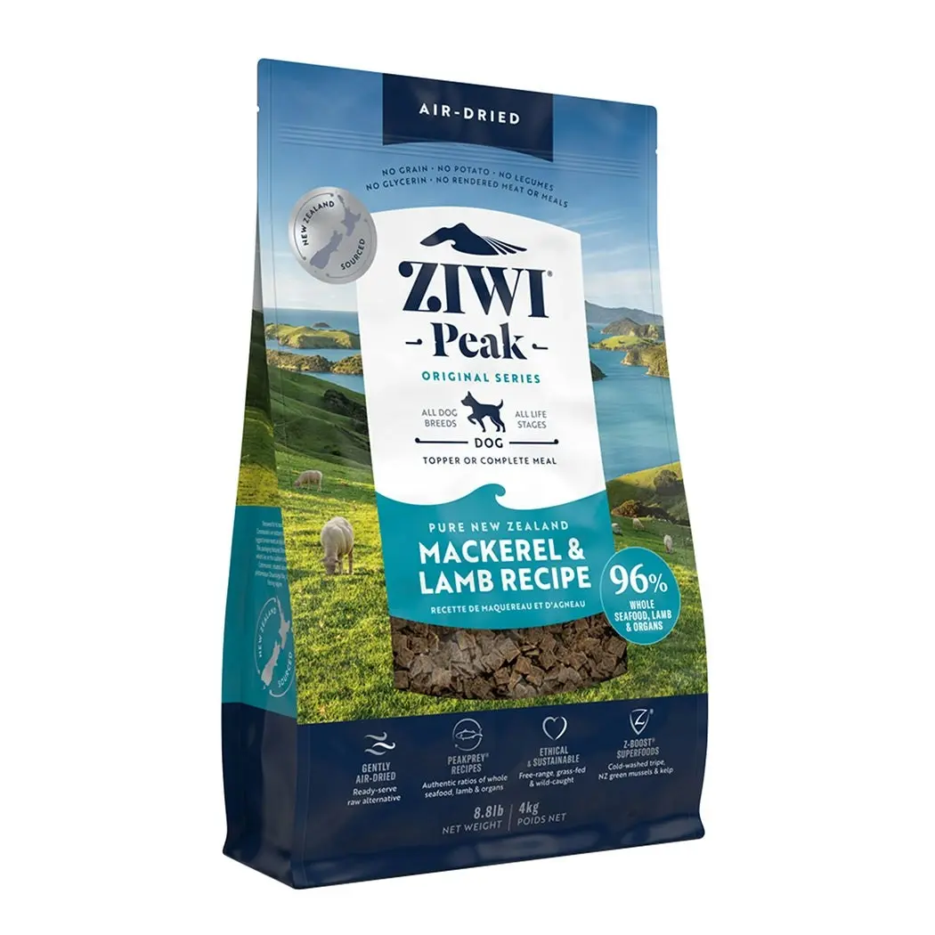 Ziwi Peak Air Dried Dog Food 4kg Mackerel & Lamb