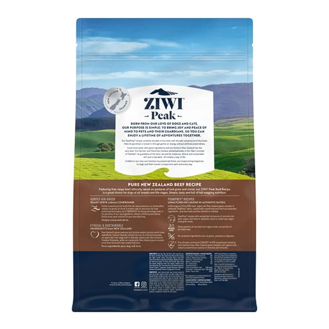 Ziwi Peak Air Dried Dog Food 1kg Beef