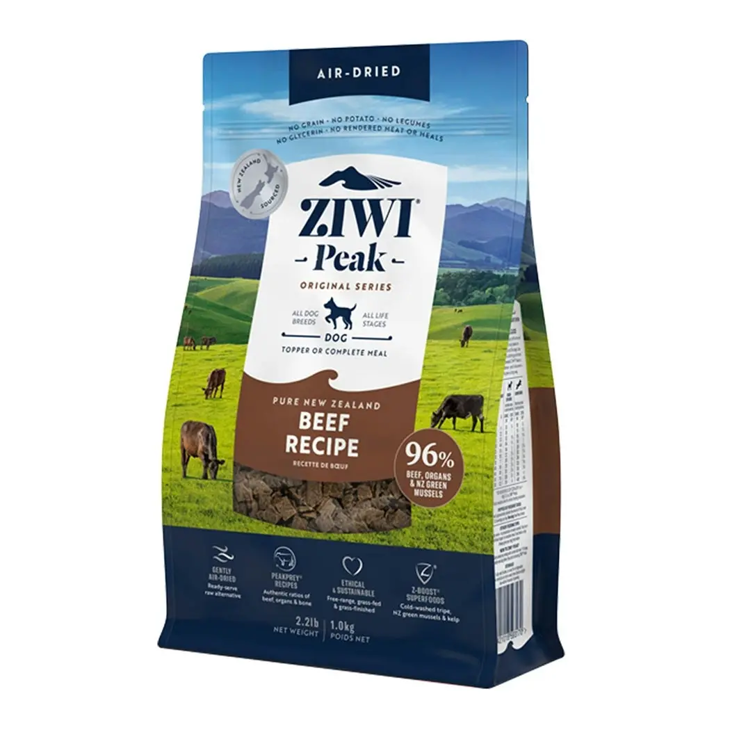 Ziwi Peak Air Dried Dog Food 1kg Beef