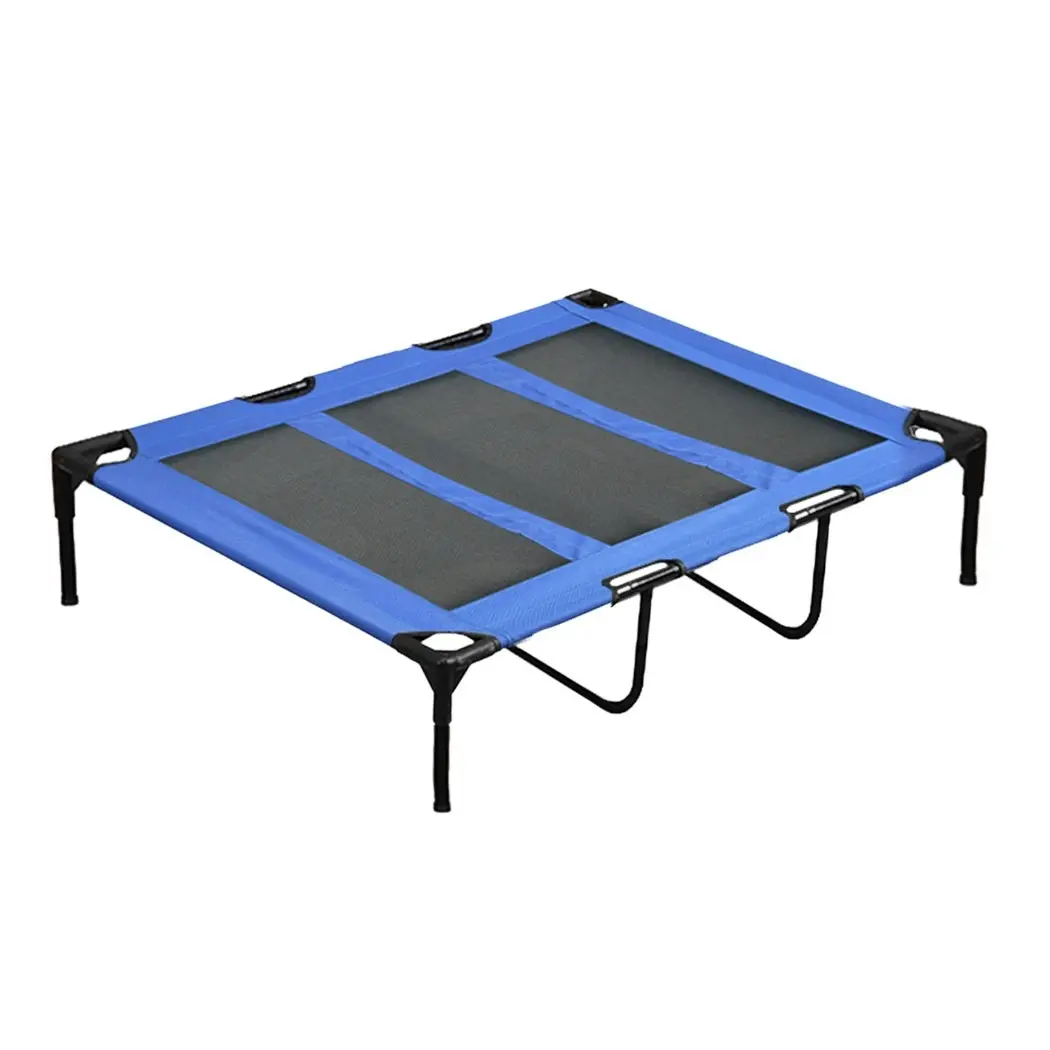 Pawz Heavy Duty Pet Bed Trampoline Dog Puppy Cat Hammock Mesh  Canvas XL Blue