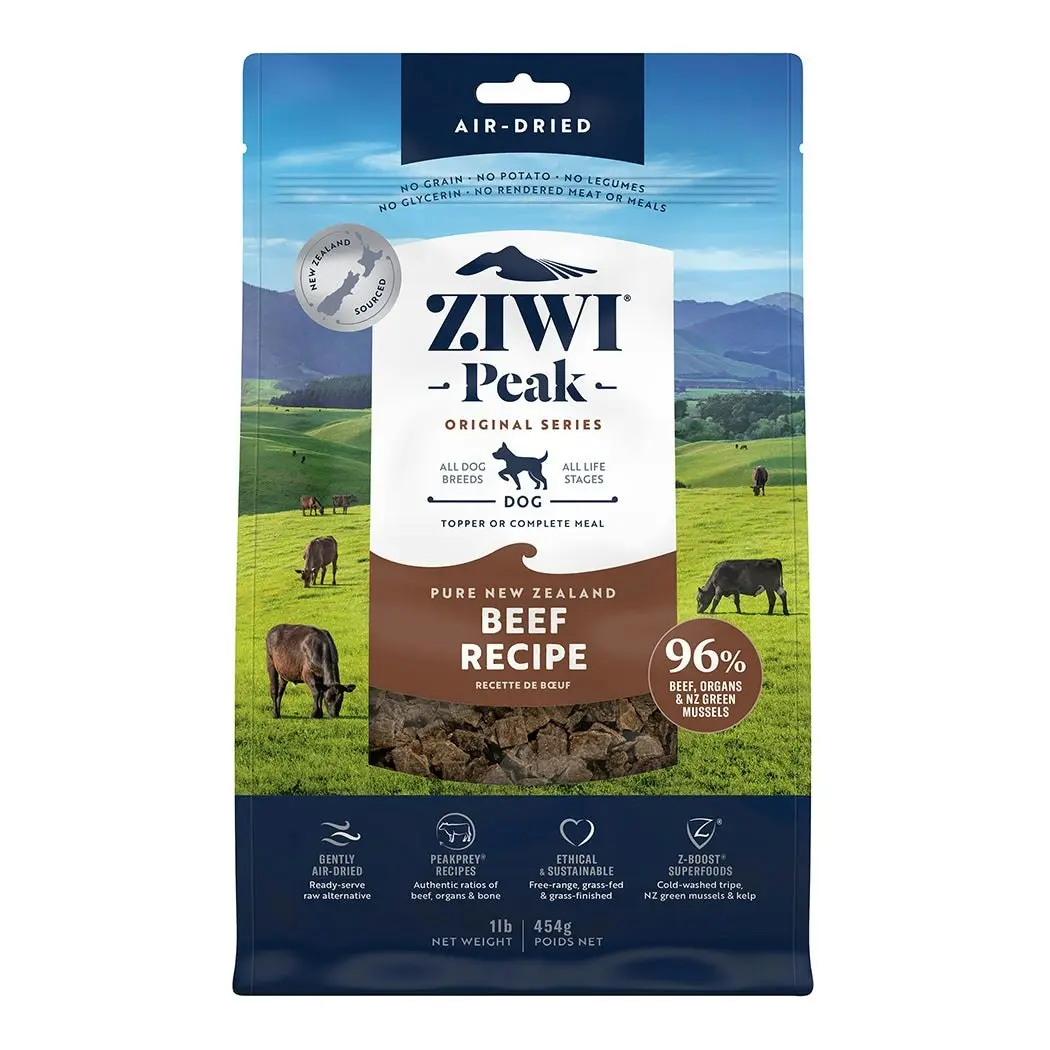 Ziwi Peak Air Dried Dog Food 454g Beef