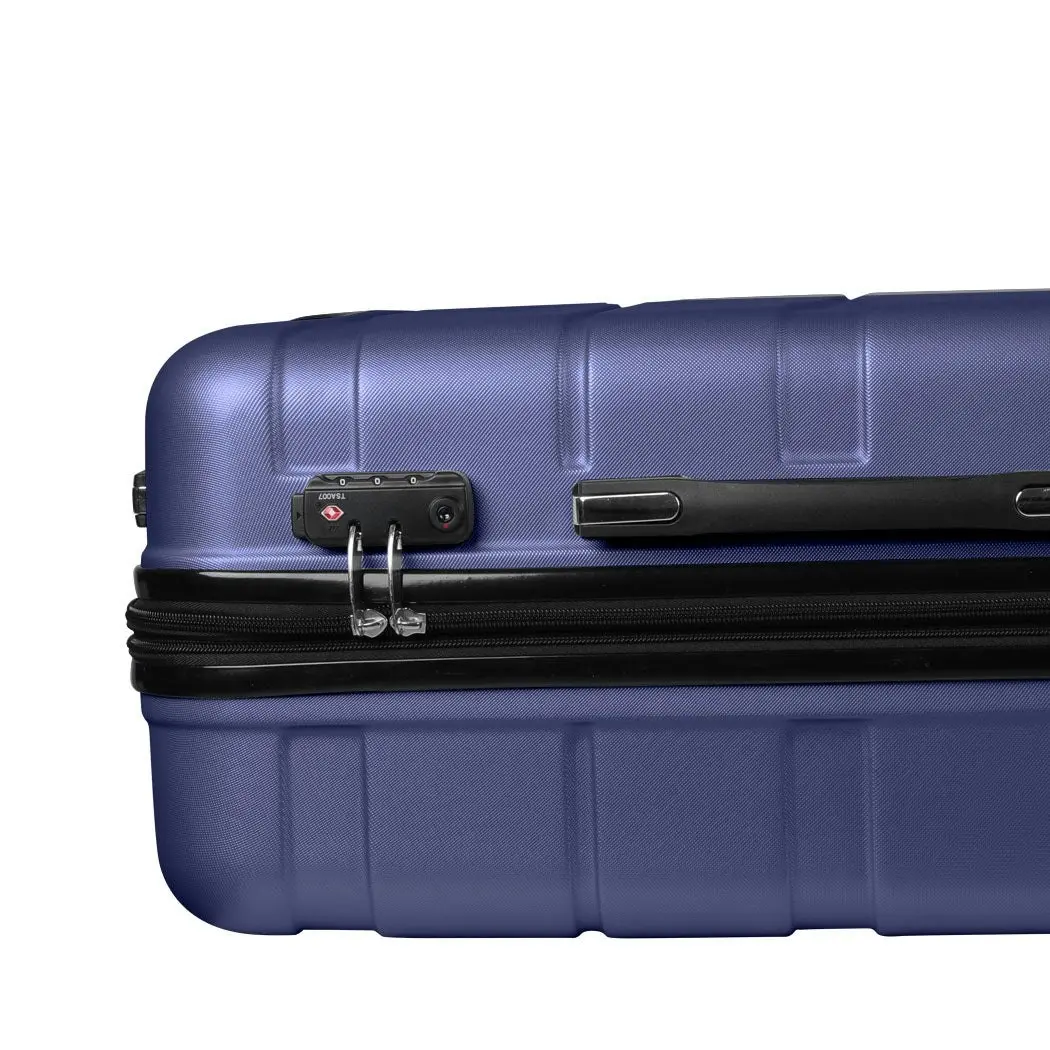 Slimbridge 24" Inch Expandable Luggage Travel Suitcase Case Hard Shell TSA Navy