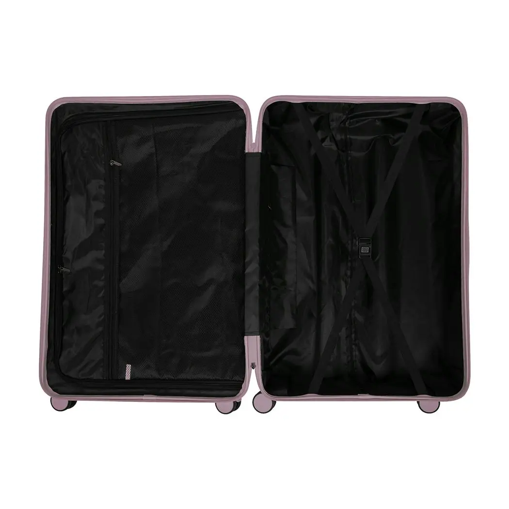 Slimbridge Luggage Suitcase Trolley Set Travel TSA 3pc 20"+24"+28" Rose Gold