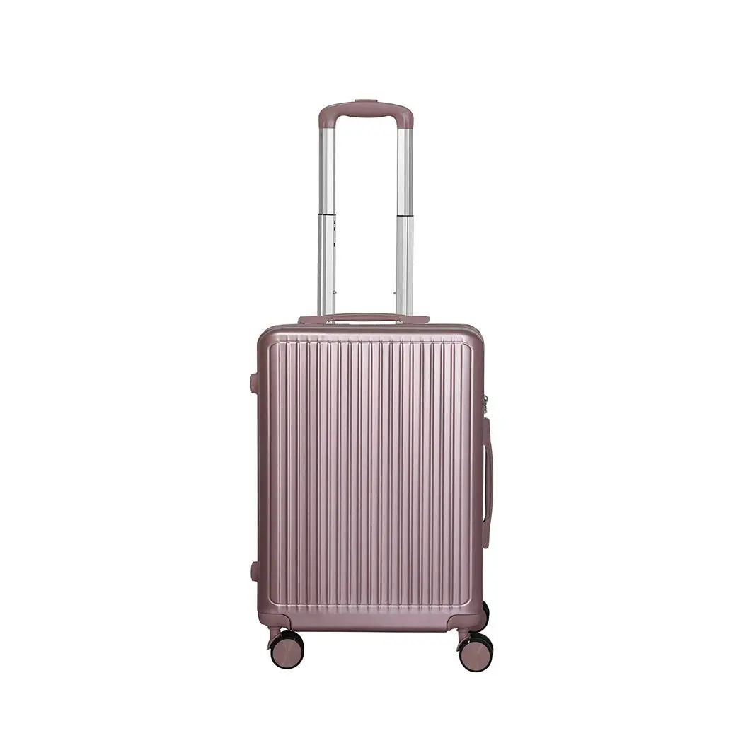 Slimbridge Luggage Suitcase Trolley Set Travel Lightweight 2pc 14"+20" Rose Gold