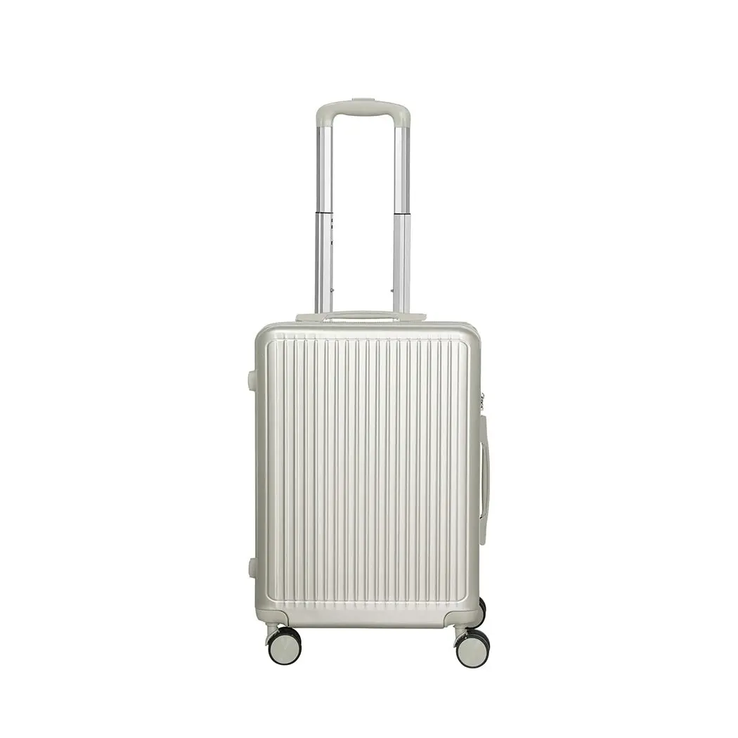 Slimbridge Luggage Suitcase Trolley Set Travel Lightweight 2pc 14"+20" White