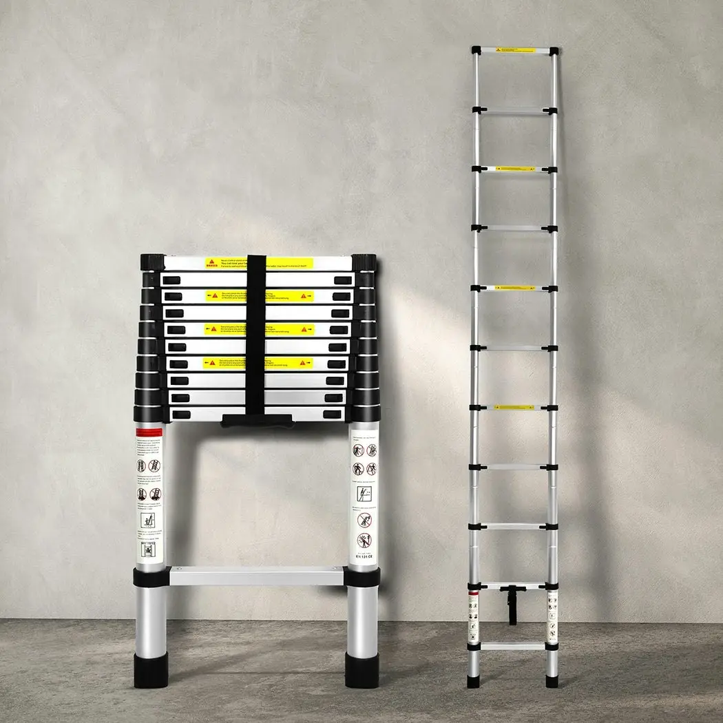 Traderight Multipurpose Ladder Telescopic Aluminium Portable Extension Step 3.2M