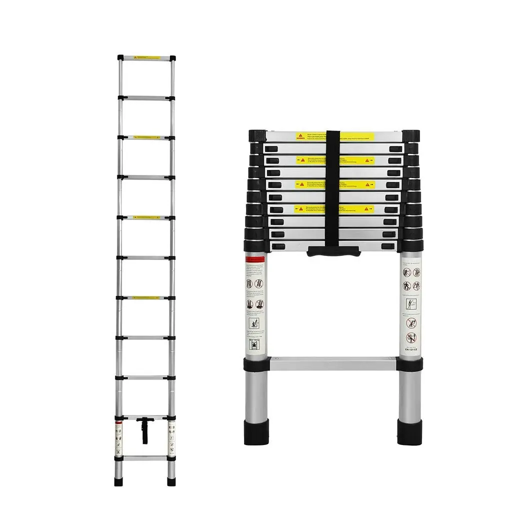 Traderight Multipurpose Ladder Telescopic Aluminium Portable Extension Step 3.2M