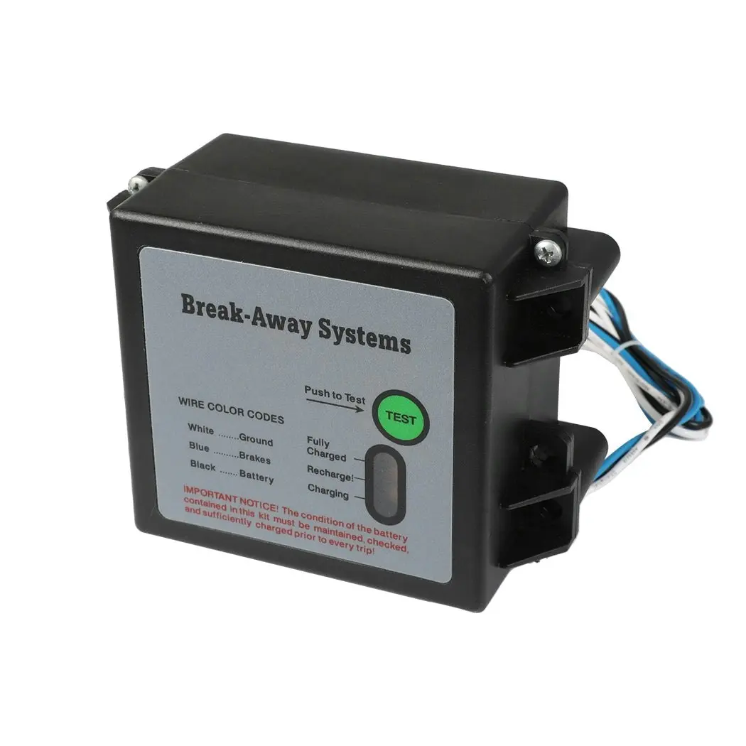 Trailer Breakaway System Kit Electric Brakes Away Switch Cable Battery System