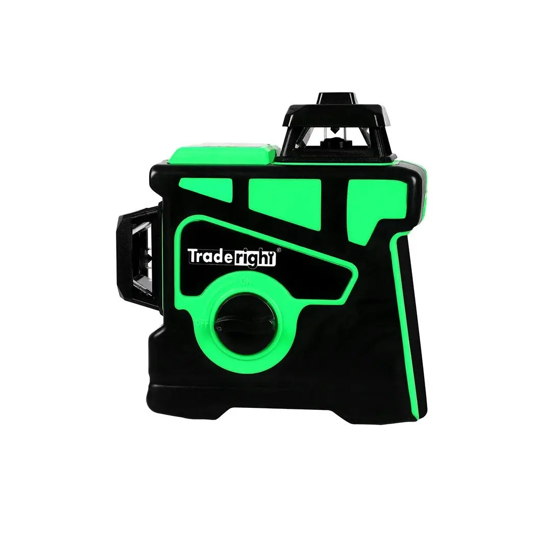 Traderight Laser Level Green Light Self Leveling 3D 12 Line Measure 1.2M Tripod