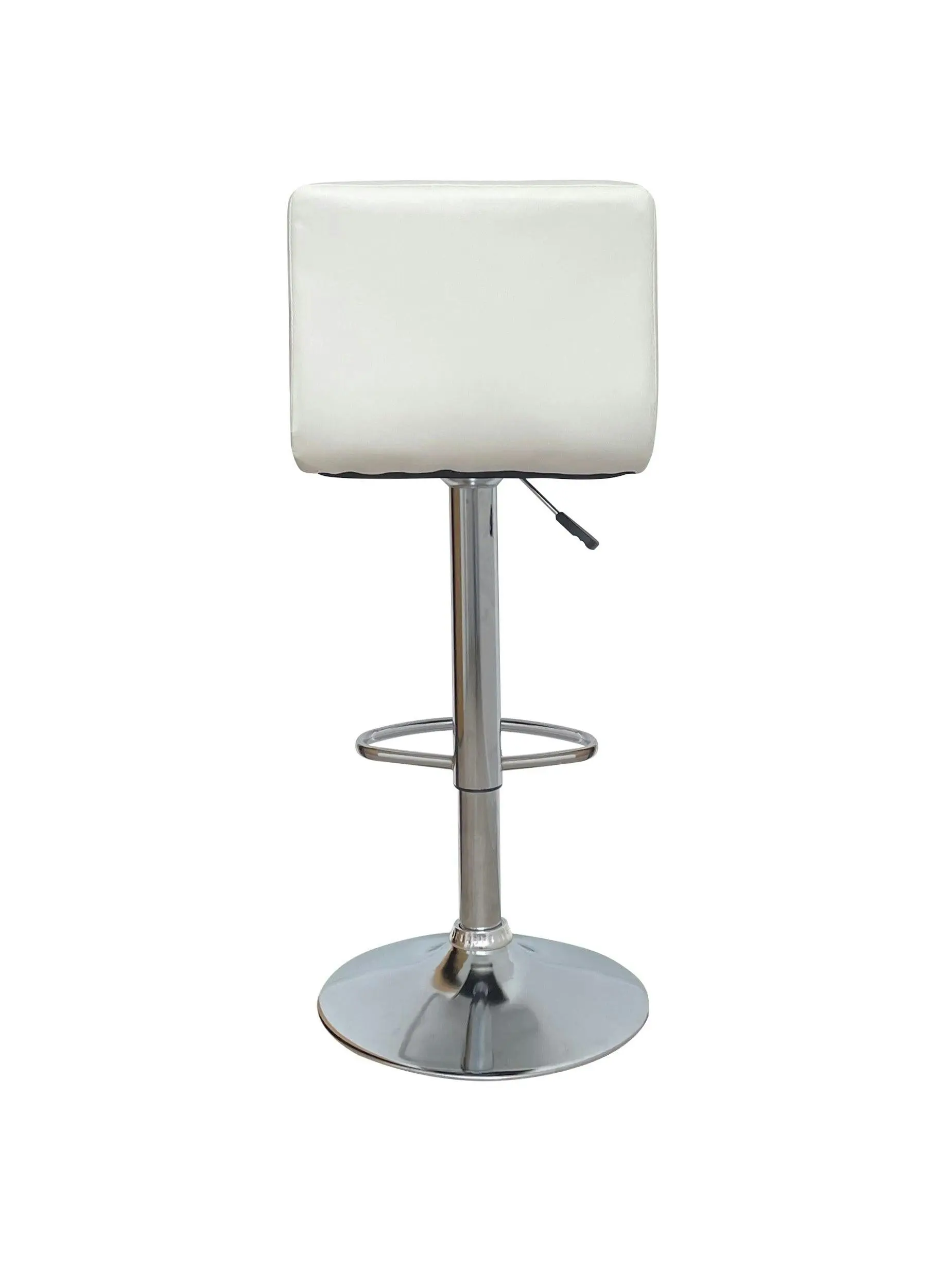 Chotto - Nomu Adjustable Swivel Leather Bar Stools - White x 2