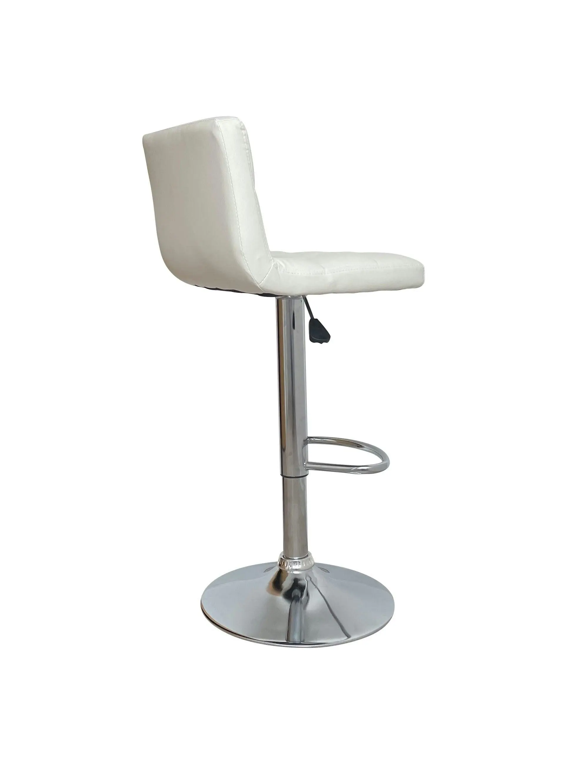 Chotto - Nomu Adjustable Swivel Leather Bar Stools - White x 2