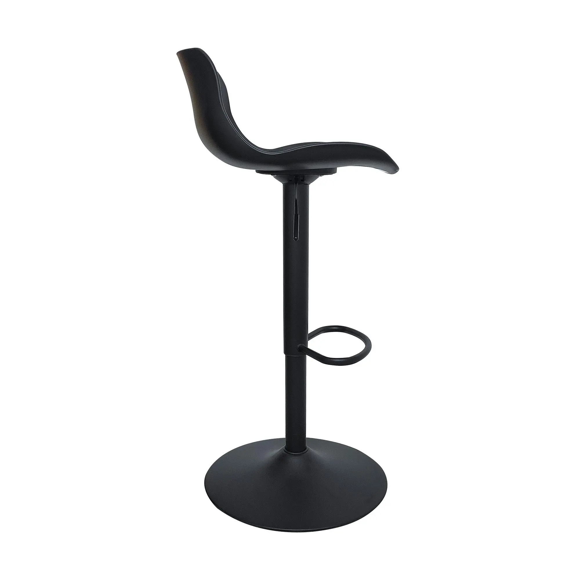 Chotto - Eri Adjustable Swivel Bar Stools -Black x 2