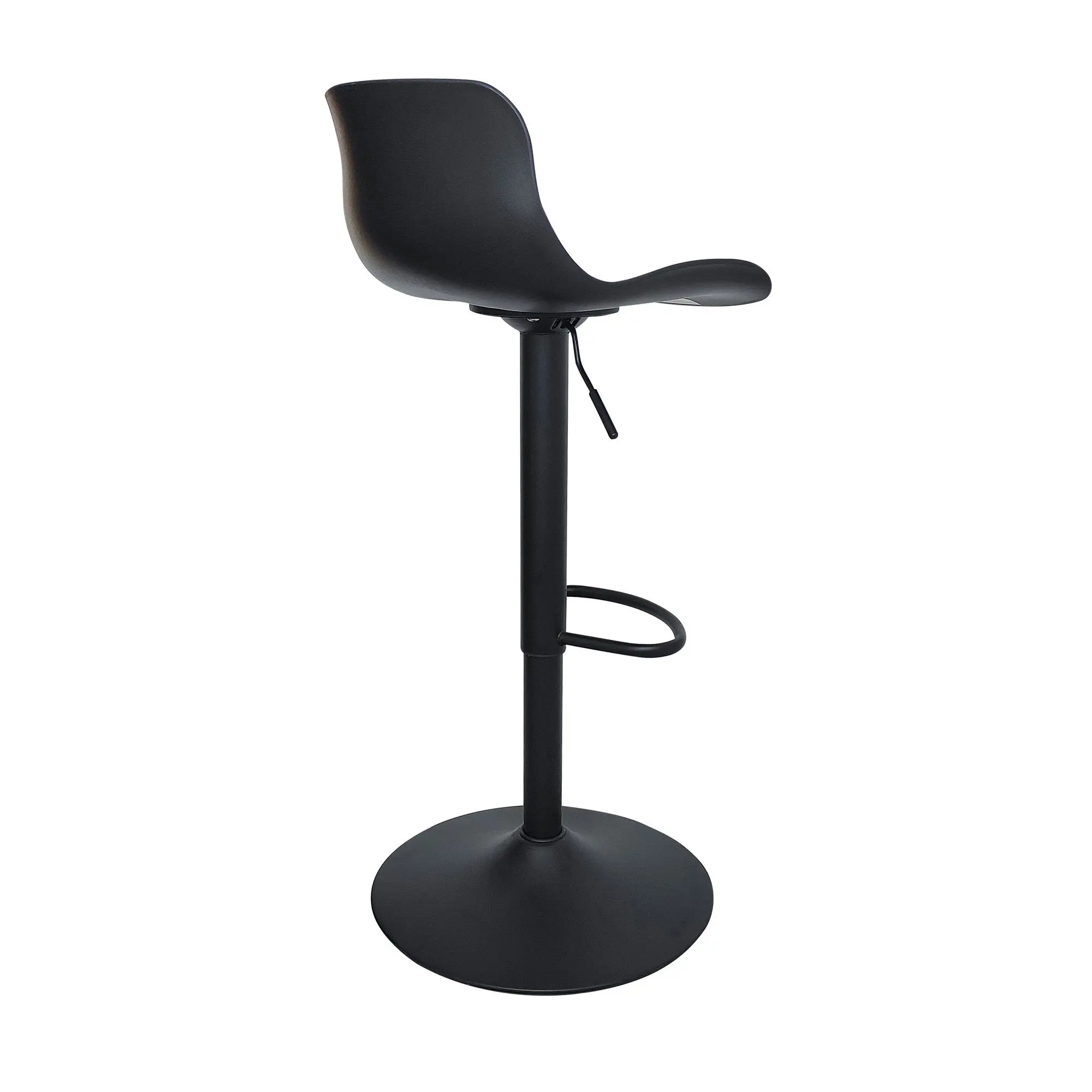 Chotto - Eri Adjustable Swivel Bar Stools -Black x 2