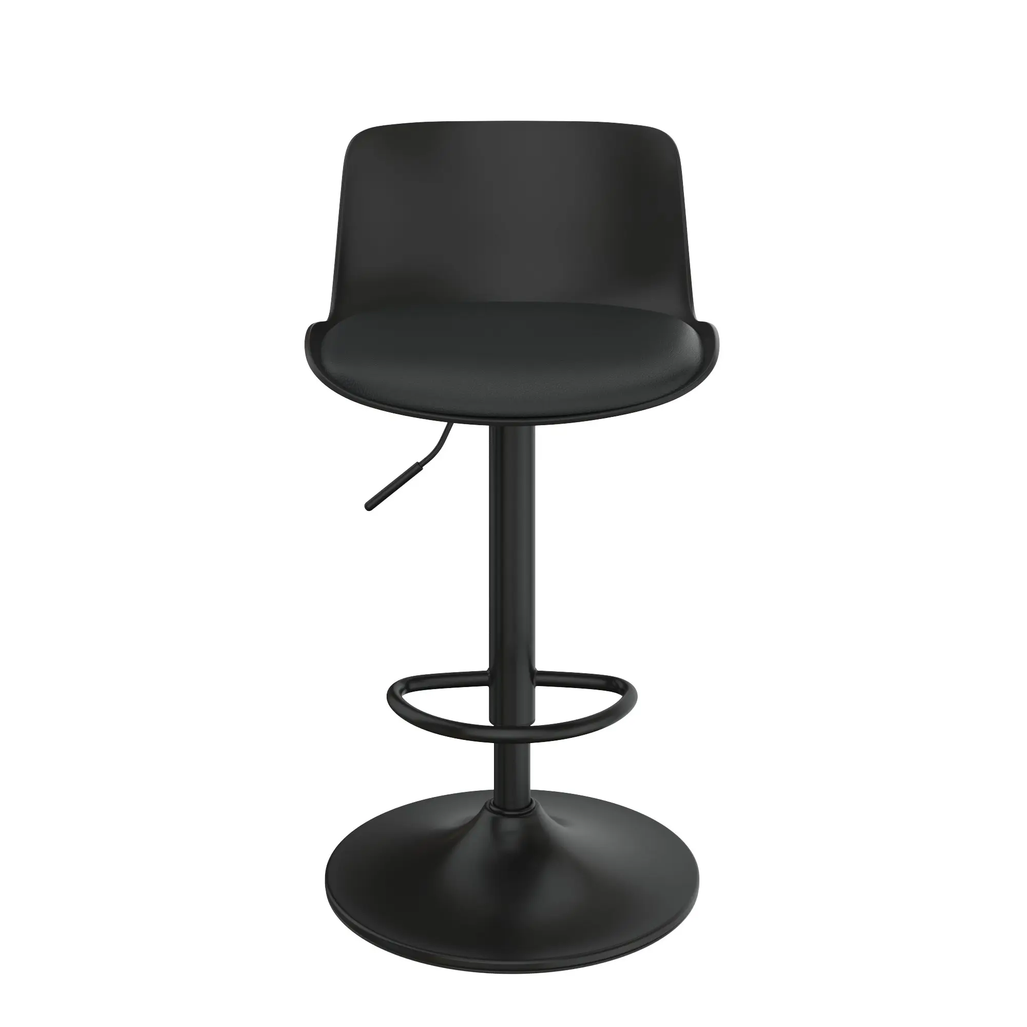 Chotto - Eri Adjustable Swivel Bar Stools with Padded Seat - Black x 2