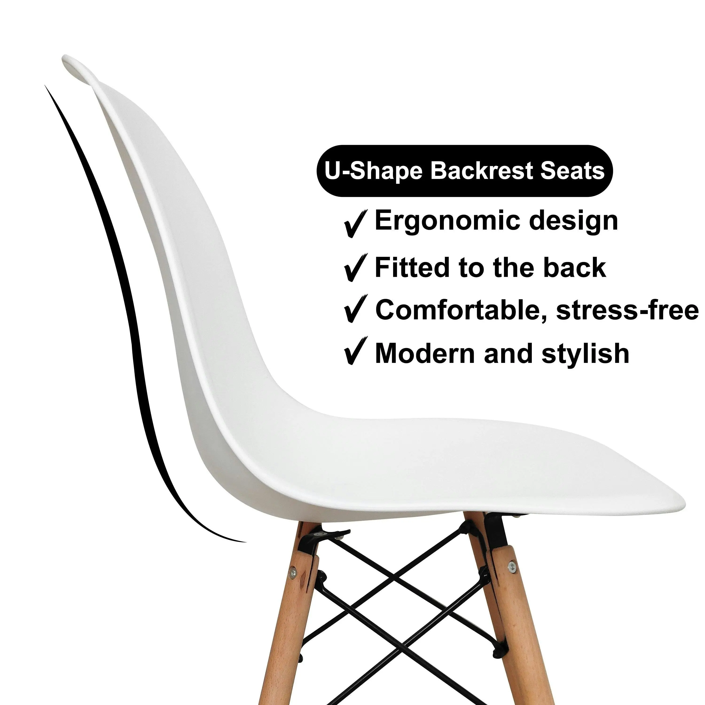 Chotto - Mana Dining Chairs - White x 4