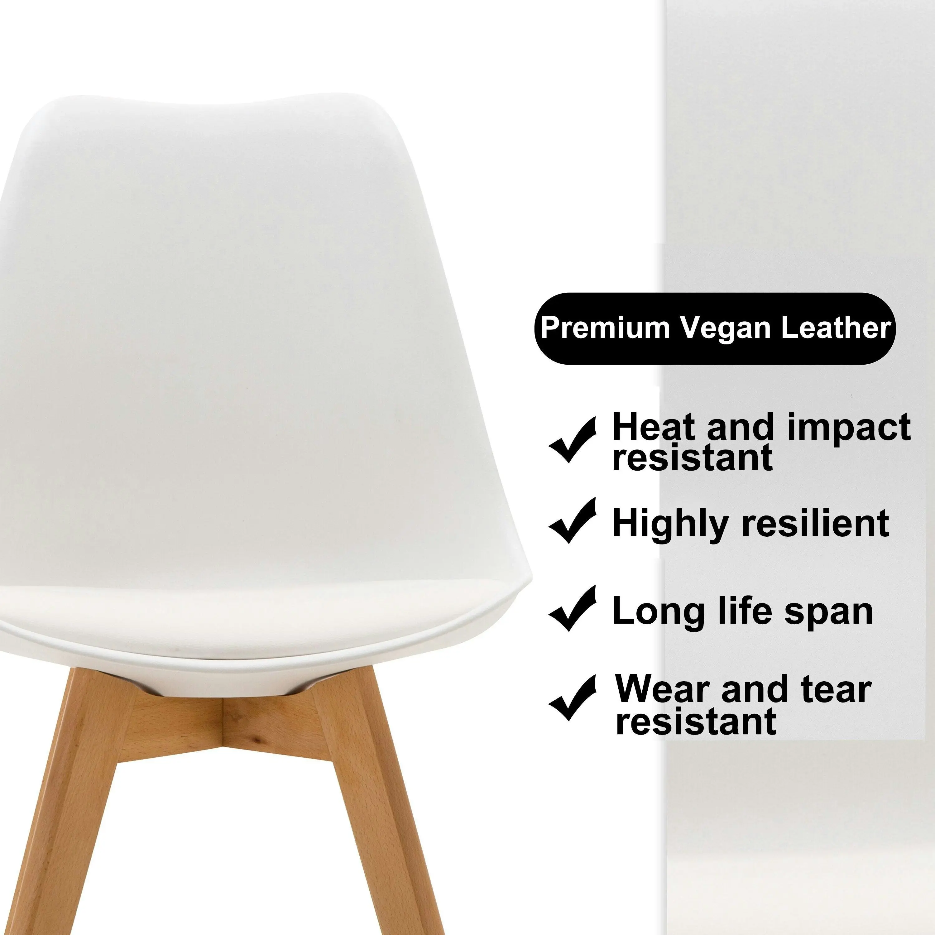 Chotto - Ando Dining Chairs - White x 4