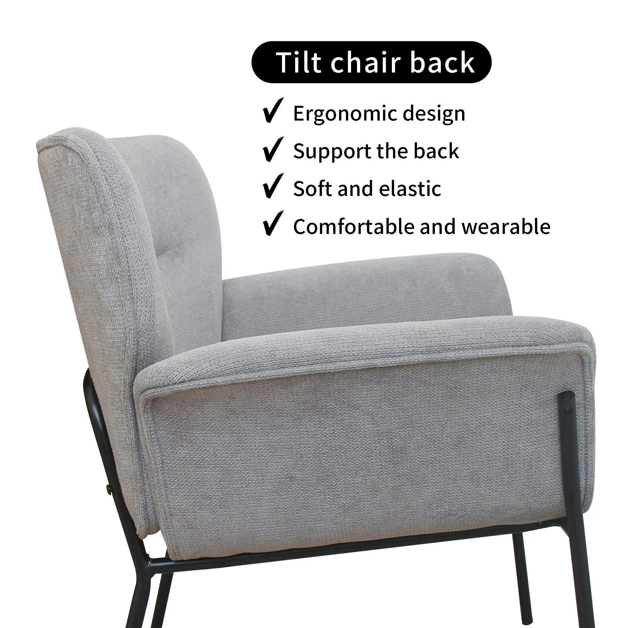 Chotto - Suda Designer Lounge Armchair - Grey