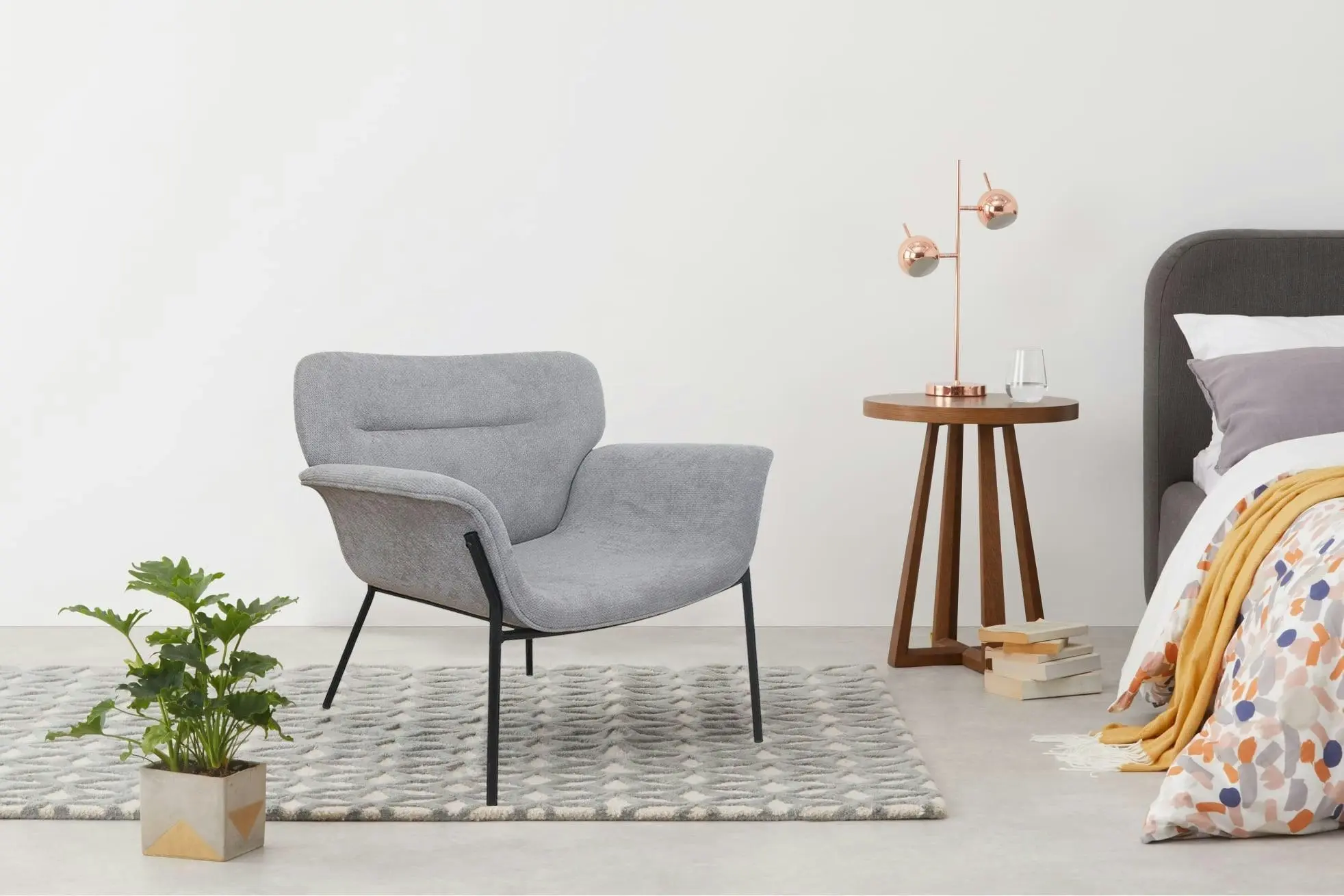 Chotto - Suda Designer Lounge Armchair - Grey