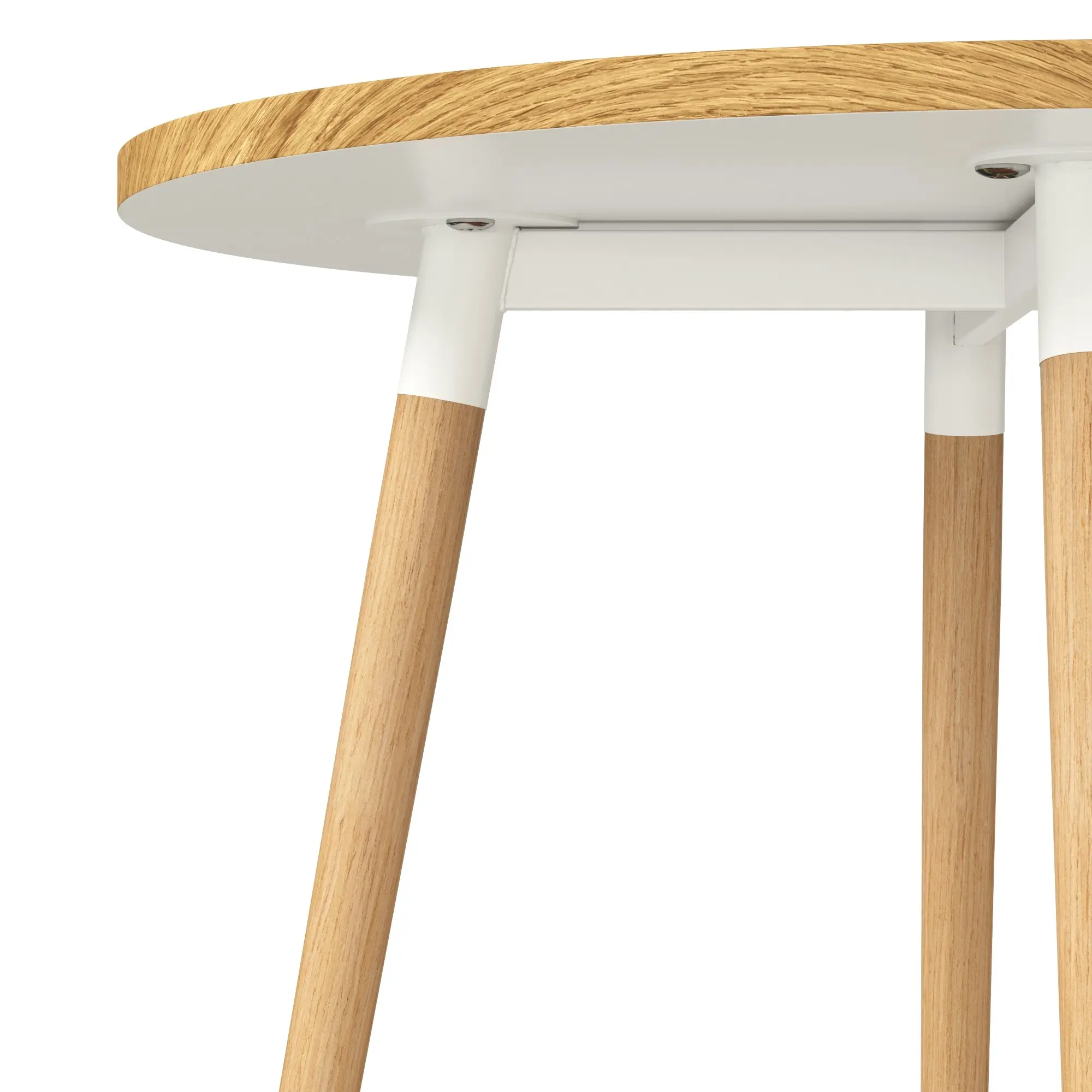 Chotto - Enso Round Top Dining Table with Wooden Legs - Wood