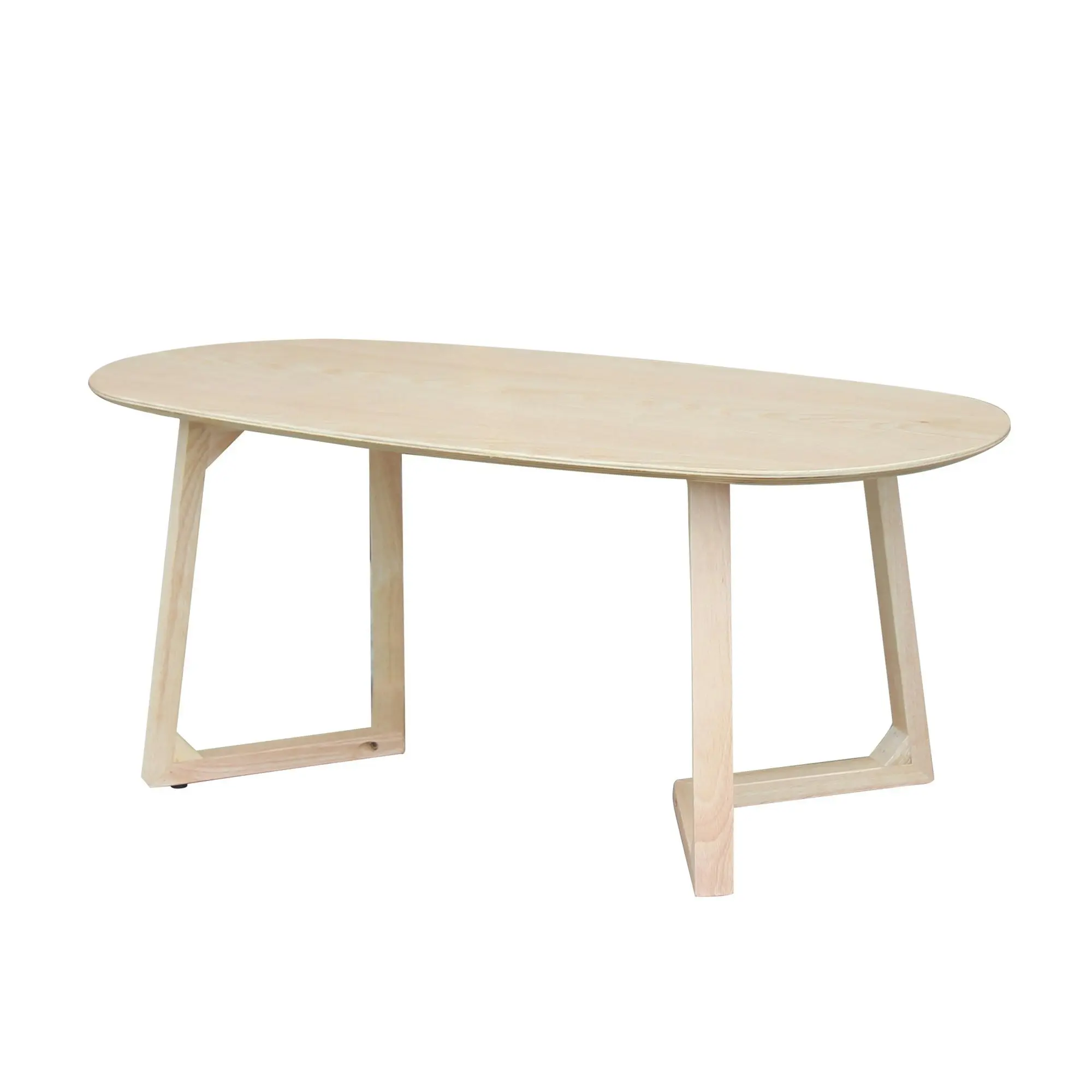 Chotto - Tsuno Rounded Rectangle Top Coffee Table - Wood - 60cm