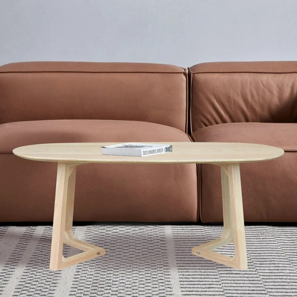 Chotto - Tsuno Rounded Rectangle Top Coffee Table - Wood - 60cm