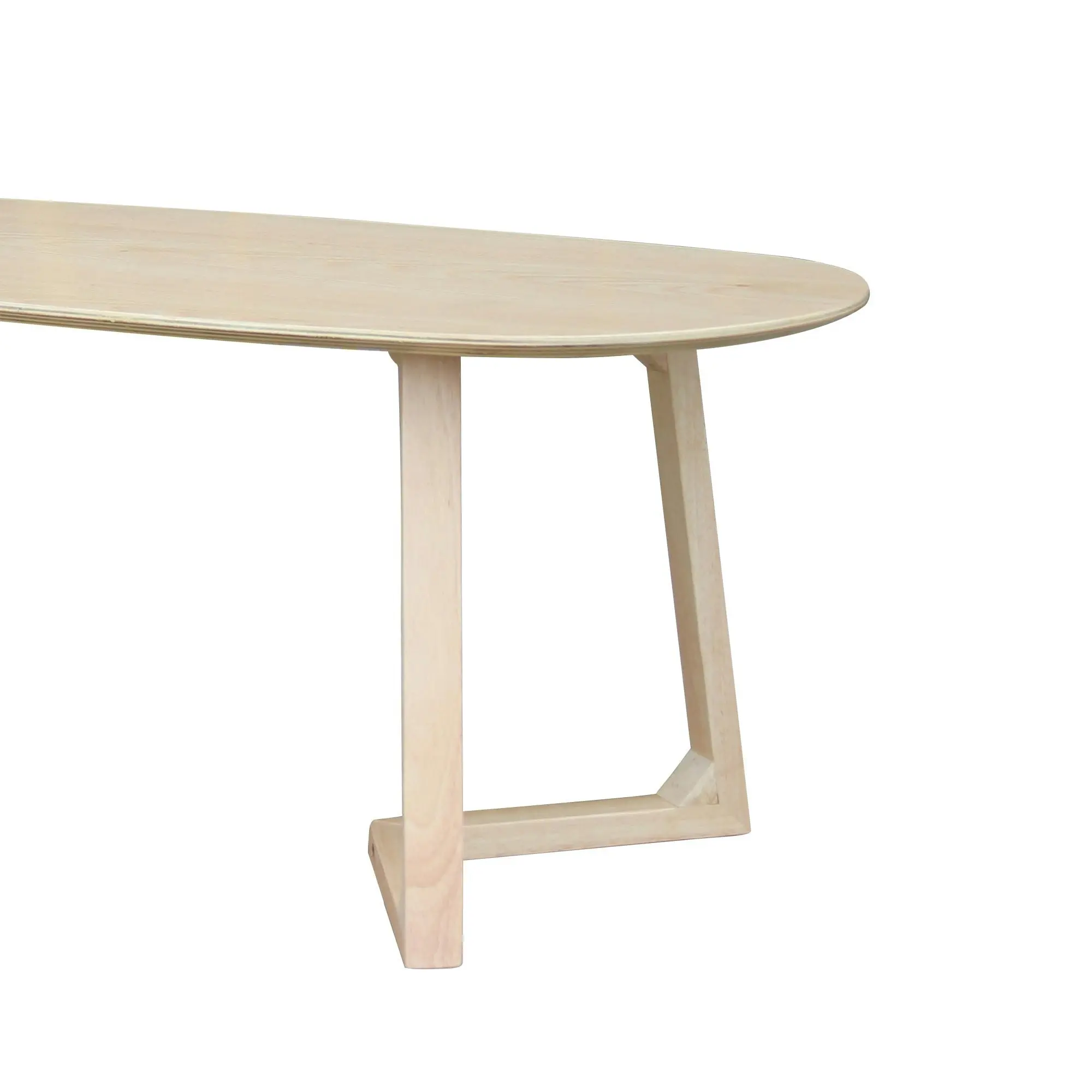 Chotto - Tsuno Rounded Rectangle Top Coffee Table - Wood - 60cm