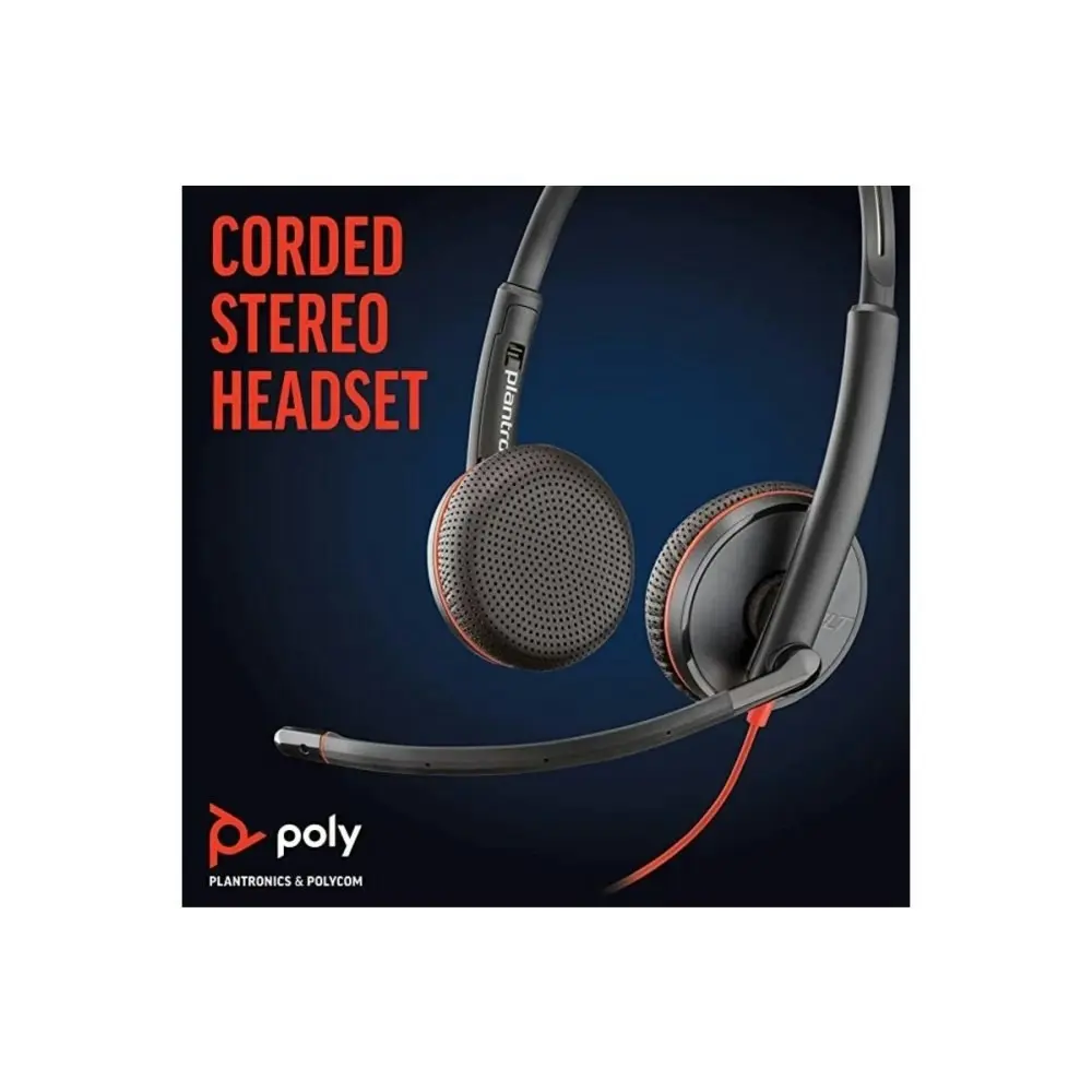 Poly Blackwire C3225 USB-C Lightweight Headset