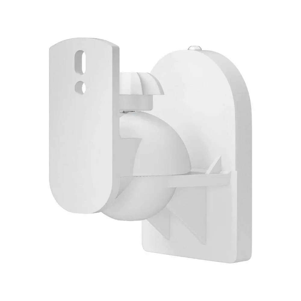 Goobay Speaker Wall Mount Bracket Universal Swivel & Tilt White for up to 3.5kg Enclosures