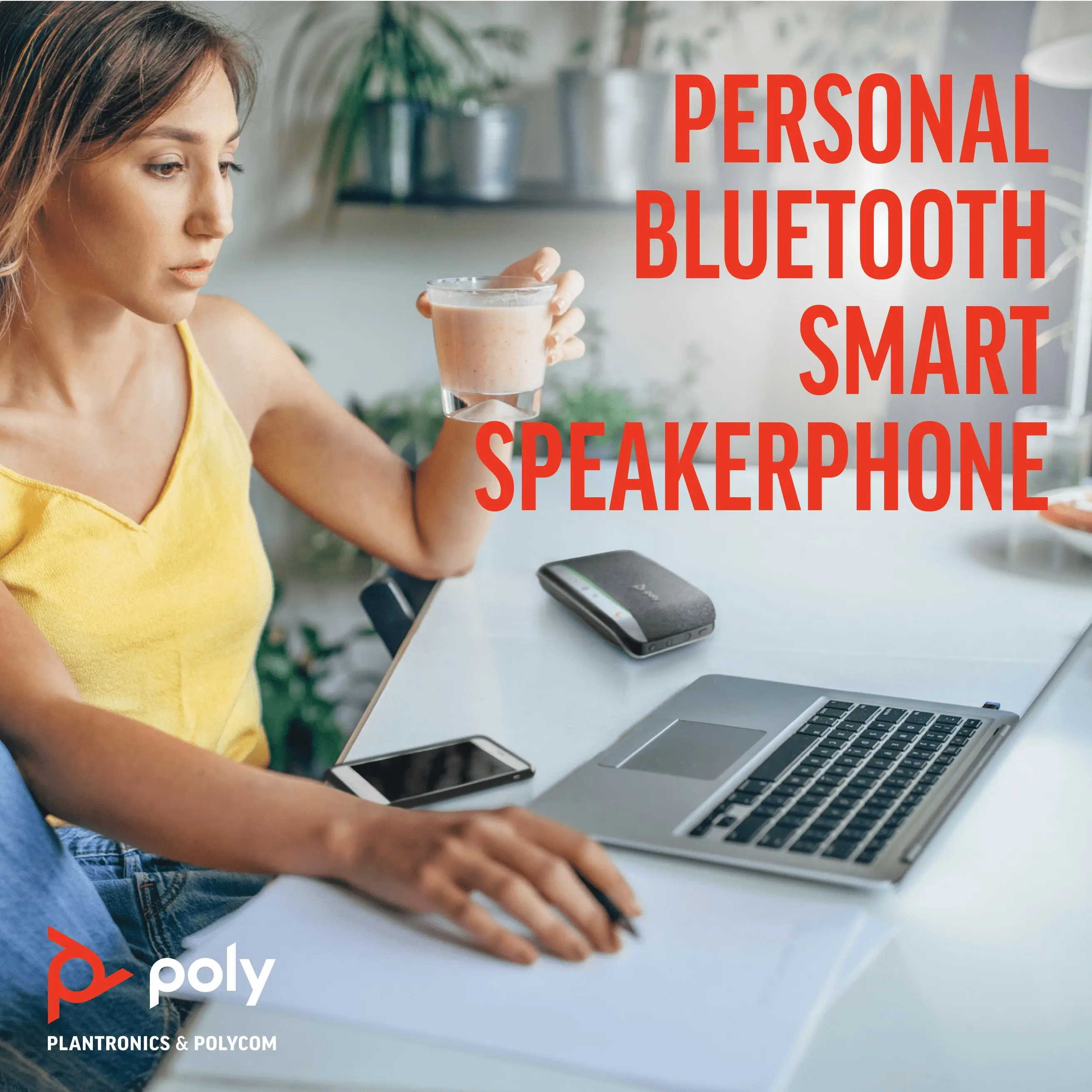 Poly Sync 20+ USB-A Bluetooth Smart Speakerphone With BT600 Bluetooth Adapter For Microsoft Teams