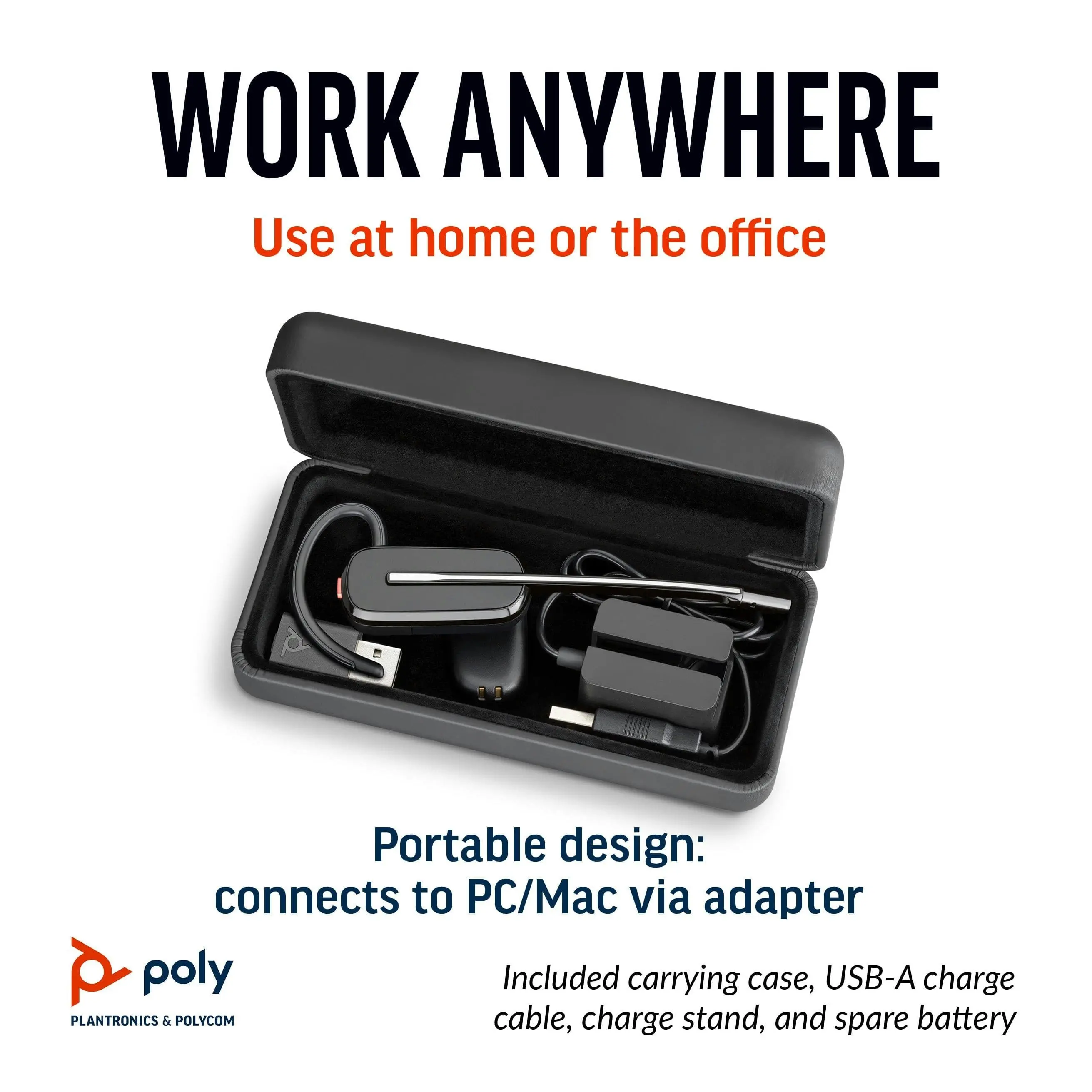 Poly Savi 8245 UC USB-A Headset for PC/notebook - Black