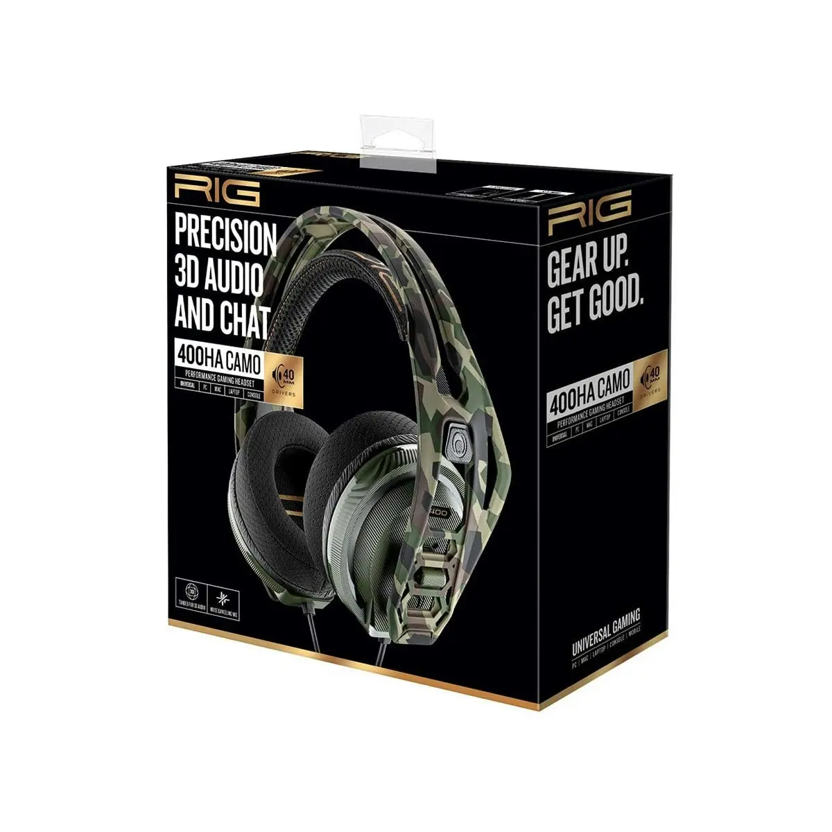 RIG 400 HA Forest Camo V2 Gaming Headset For PlayStation 4 and PlayStation 5