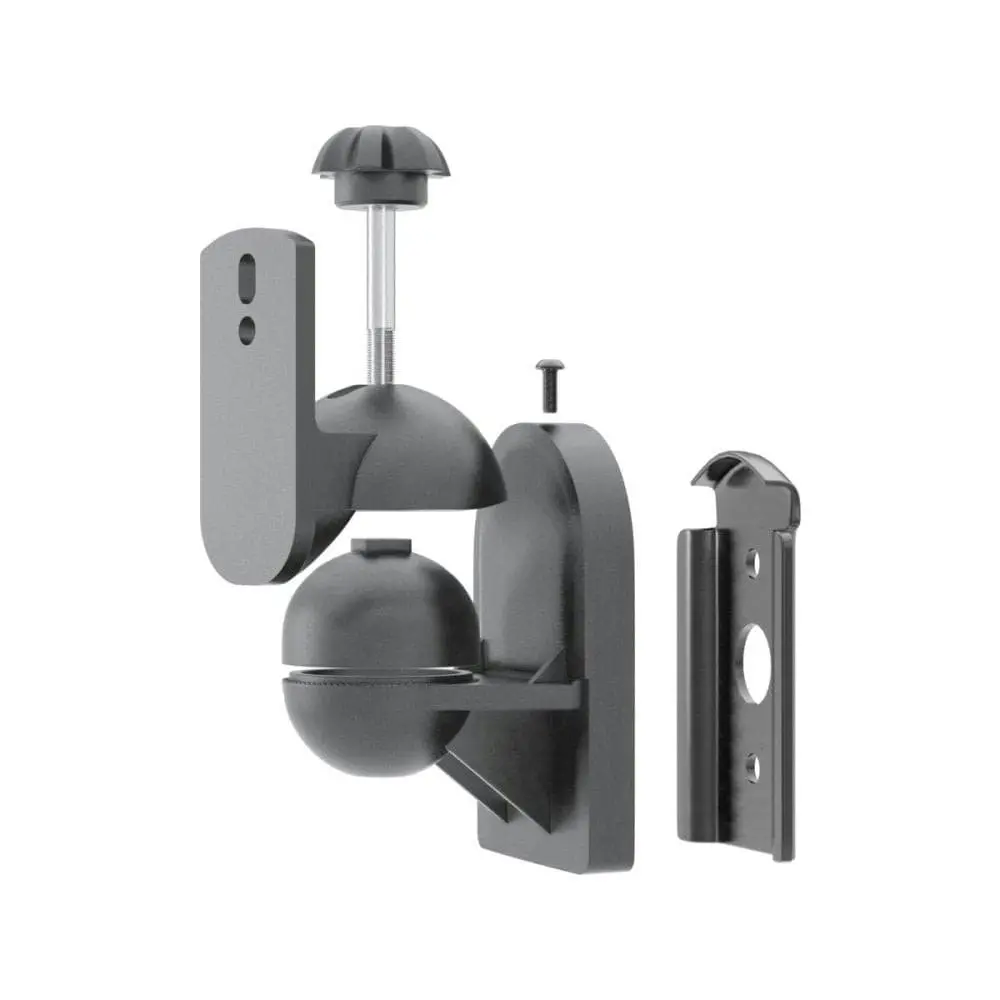 Goobay Speaker Wall Mount Bracket Universal Swivel & Tilt Black for up to 3.5kg Enclosures