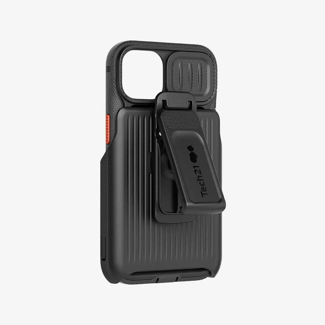 Tech21 EvoMax Phone Case with Holster for iPhone 13 - Off Black