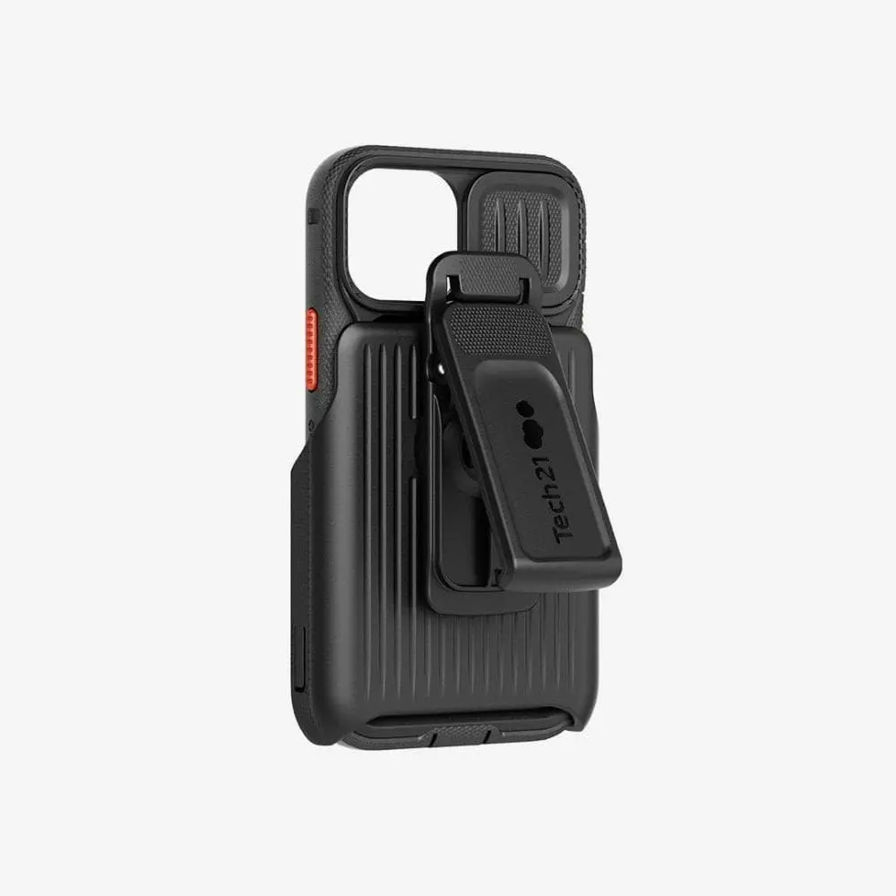 Tech21 EvoMax Phone Case with Holster for iPhone 13 mini - Off Black