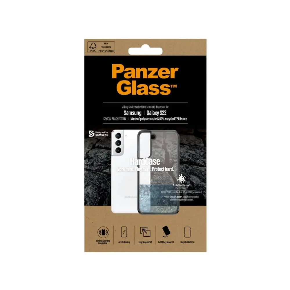 PanzerGlass HardCase Antibacterial Phone Case for Samsung GS22 - Clear