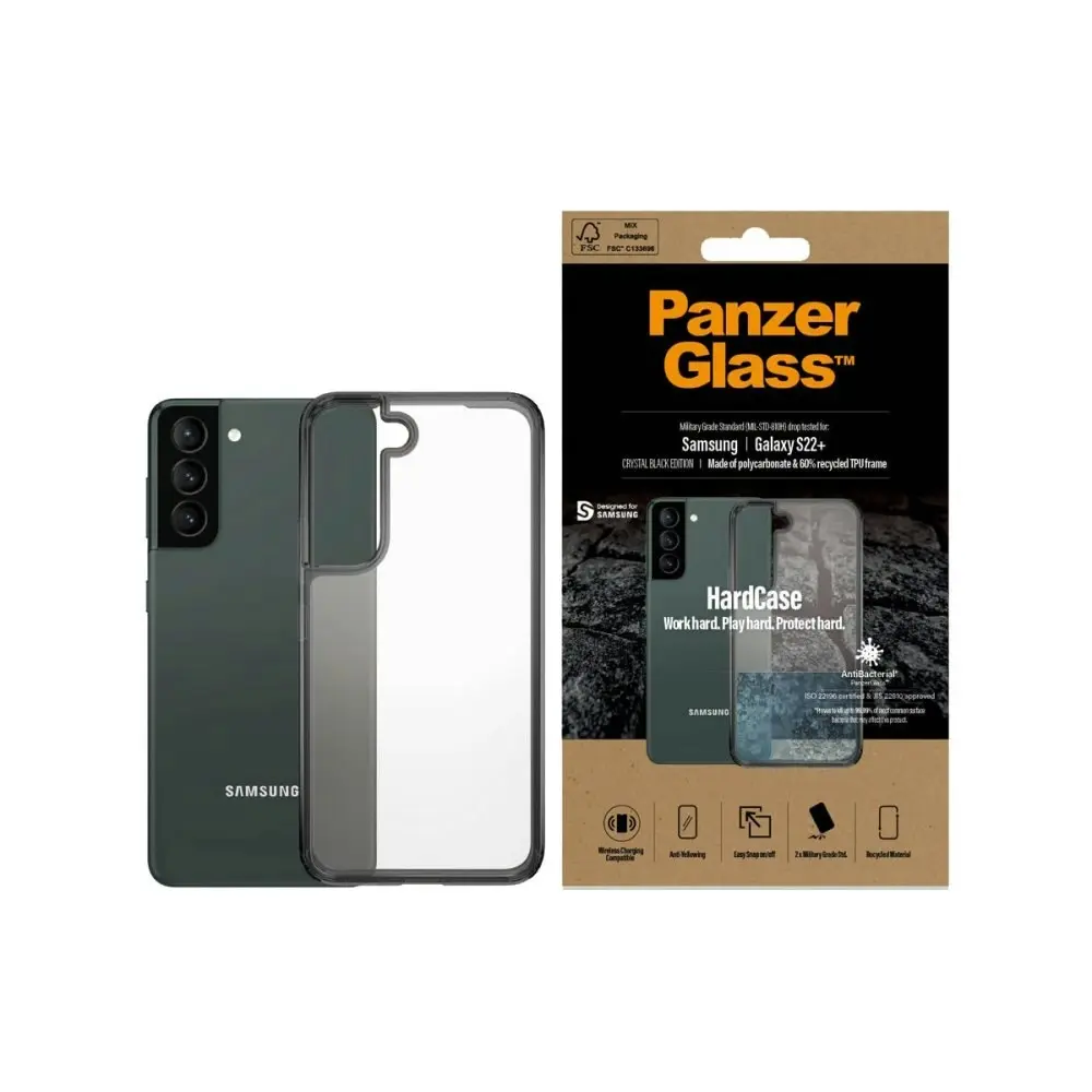 PanzerGlass Hard Case Antibacterial Phone Case for Samsung GS22+ - Clear