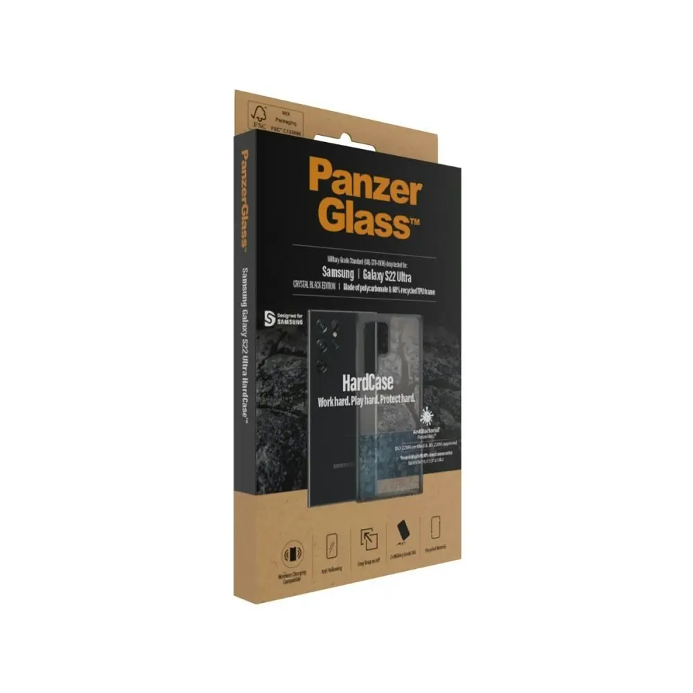 PanzerGlass HardCase Antibacterial Phone Case for Samsung GS22 Ultra - Clear