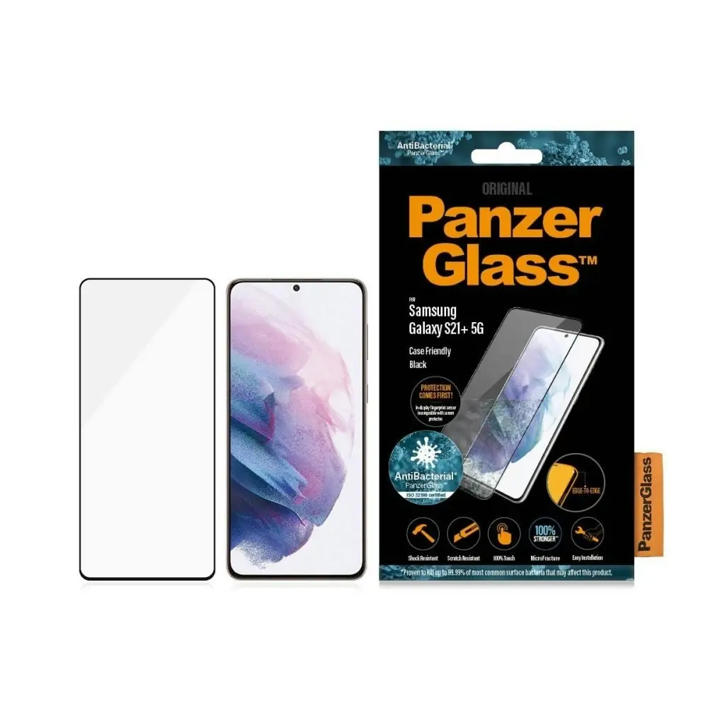 PanzerGlass Edge to Edge Screen Protector for Samsung GS21+ - Black