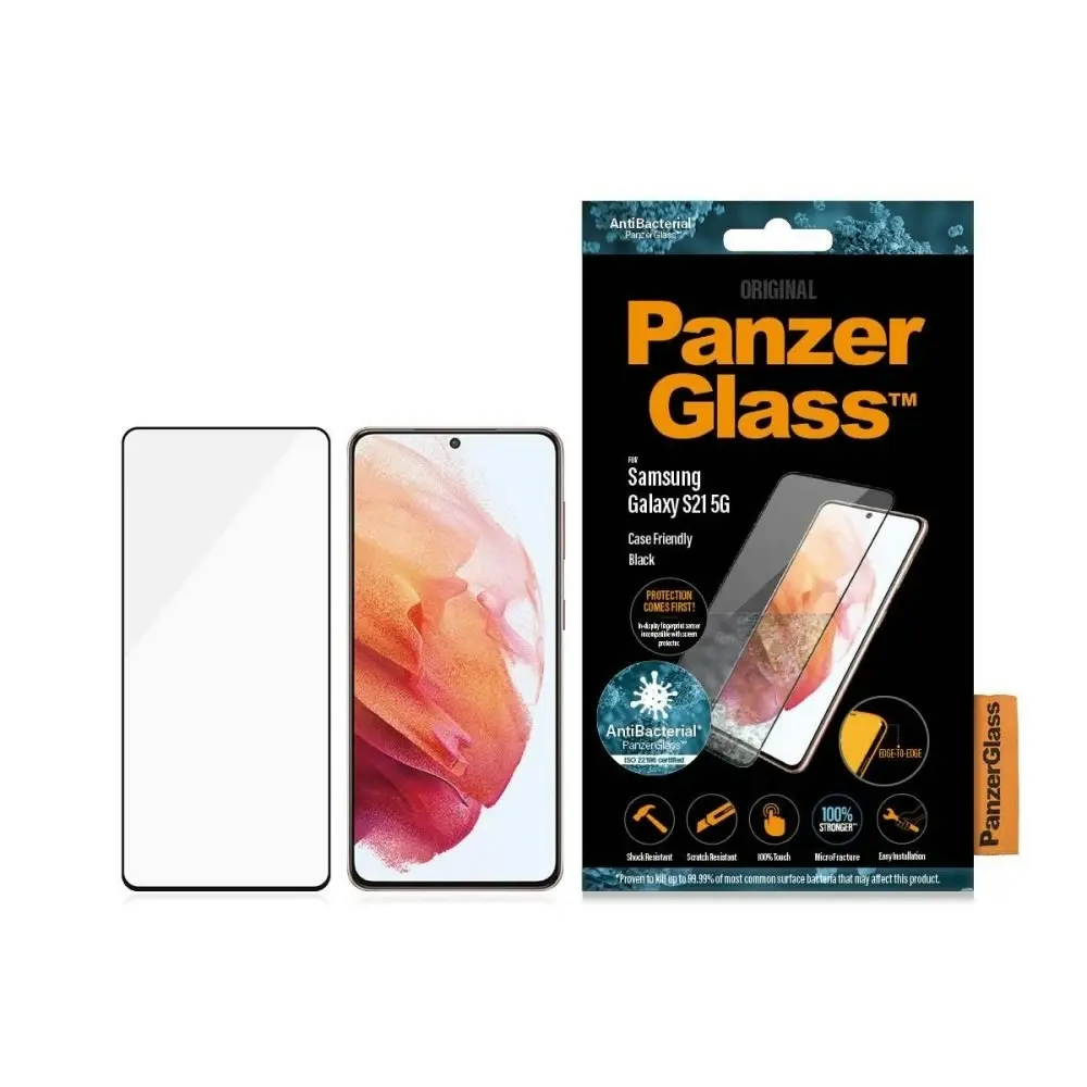 PanzerGlass Edge to Edge Screen Protector for Samsung GS21 - Black